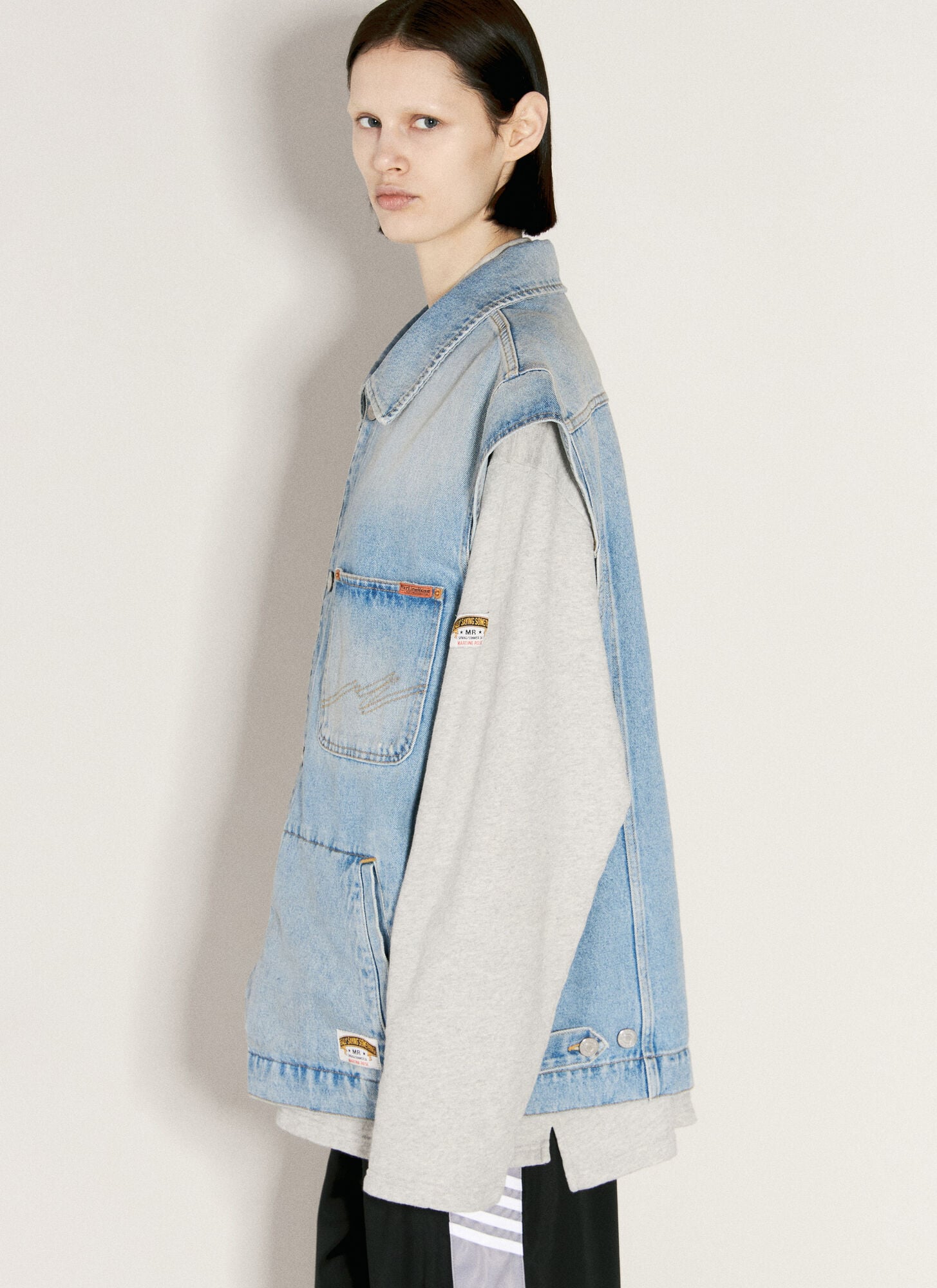  Martine Rose Martine Rose Denim Gilet - Frau Jacken Blue Xs 