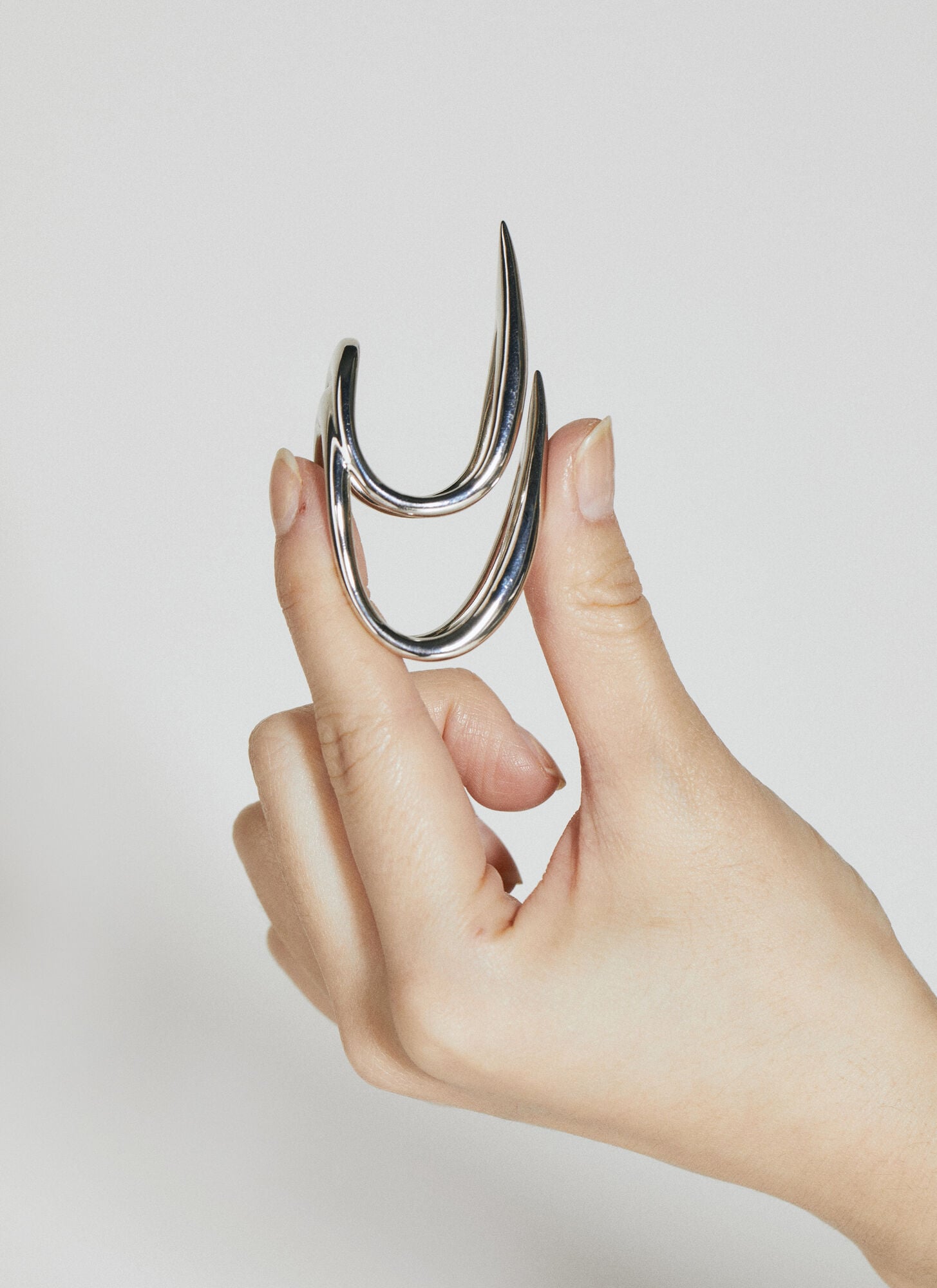  Mugler Mugler V Ring - Frau Schmuck Silver 52 