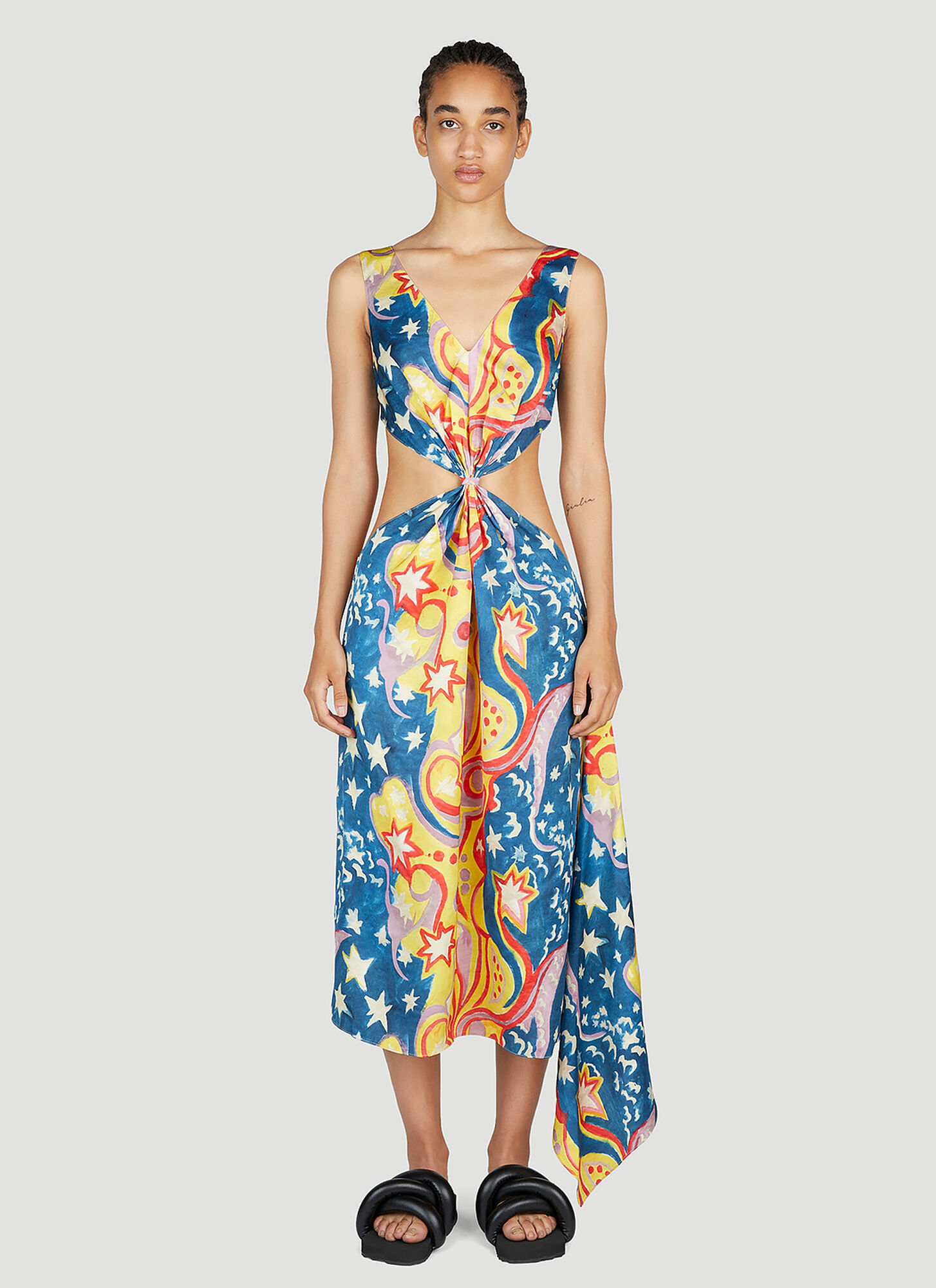 Marni X No Vacancy Royal Cut Out Dress In Multicolour