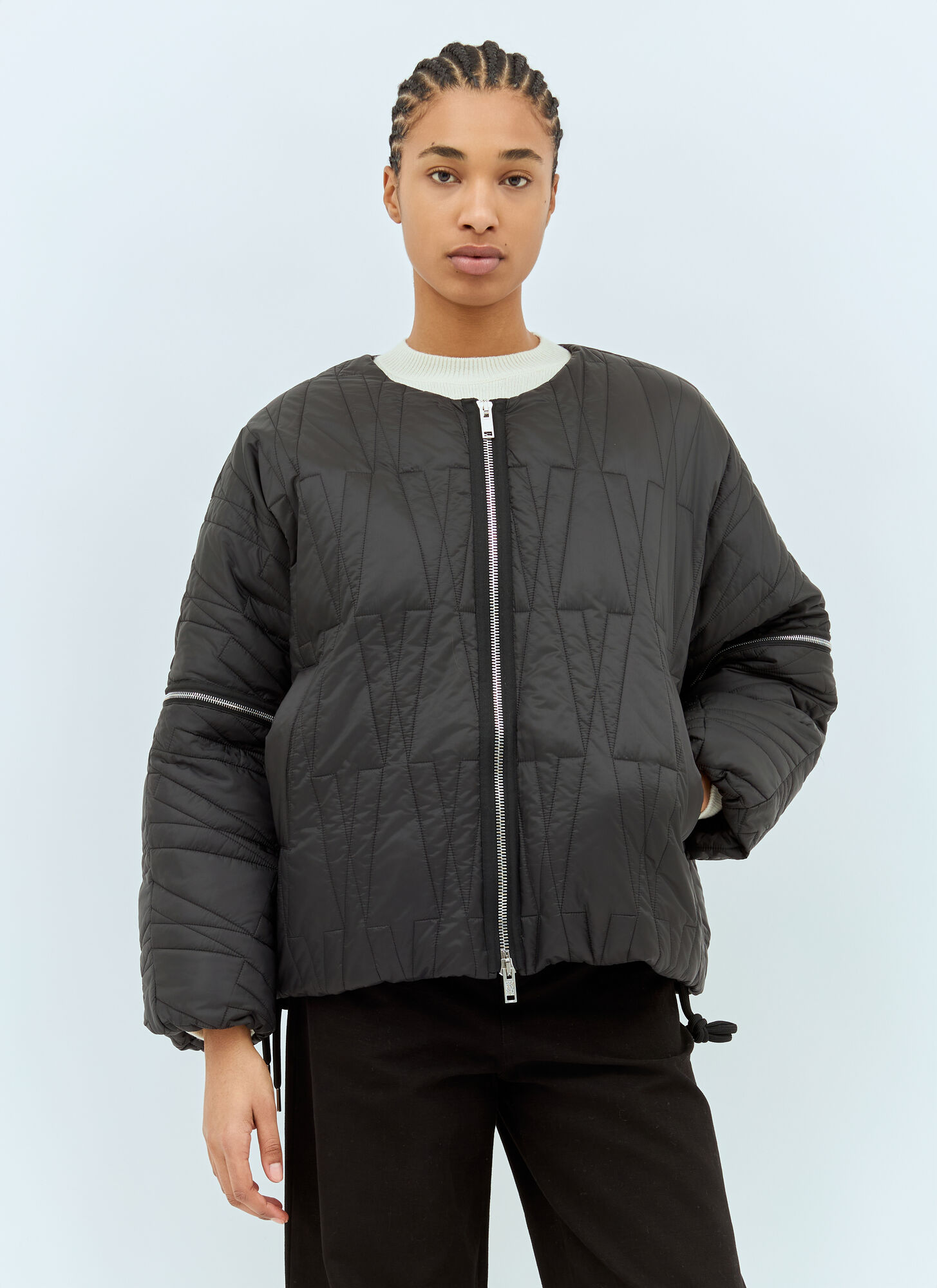 Moncler X Willow Smith Haissa Short Down Jacket - Woman Jackets Black 1 - Immagine 1