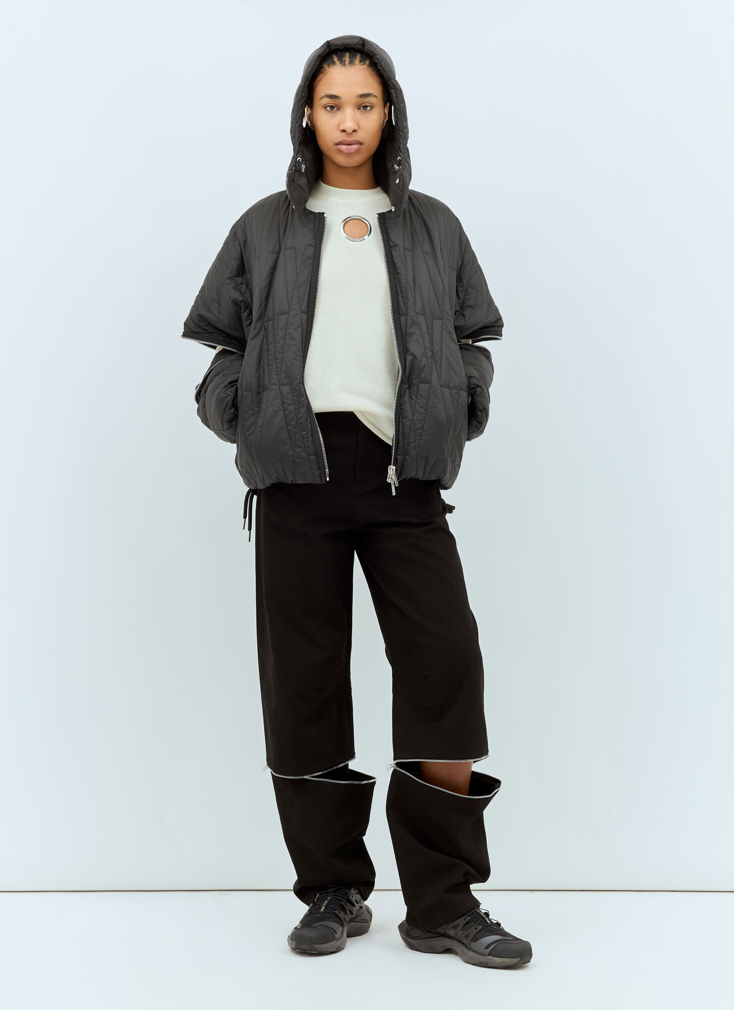  Moncler X Willow Smith Moncler X Willow Smith Haissa Short Down Jacket - Frau Jacken Black 0 