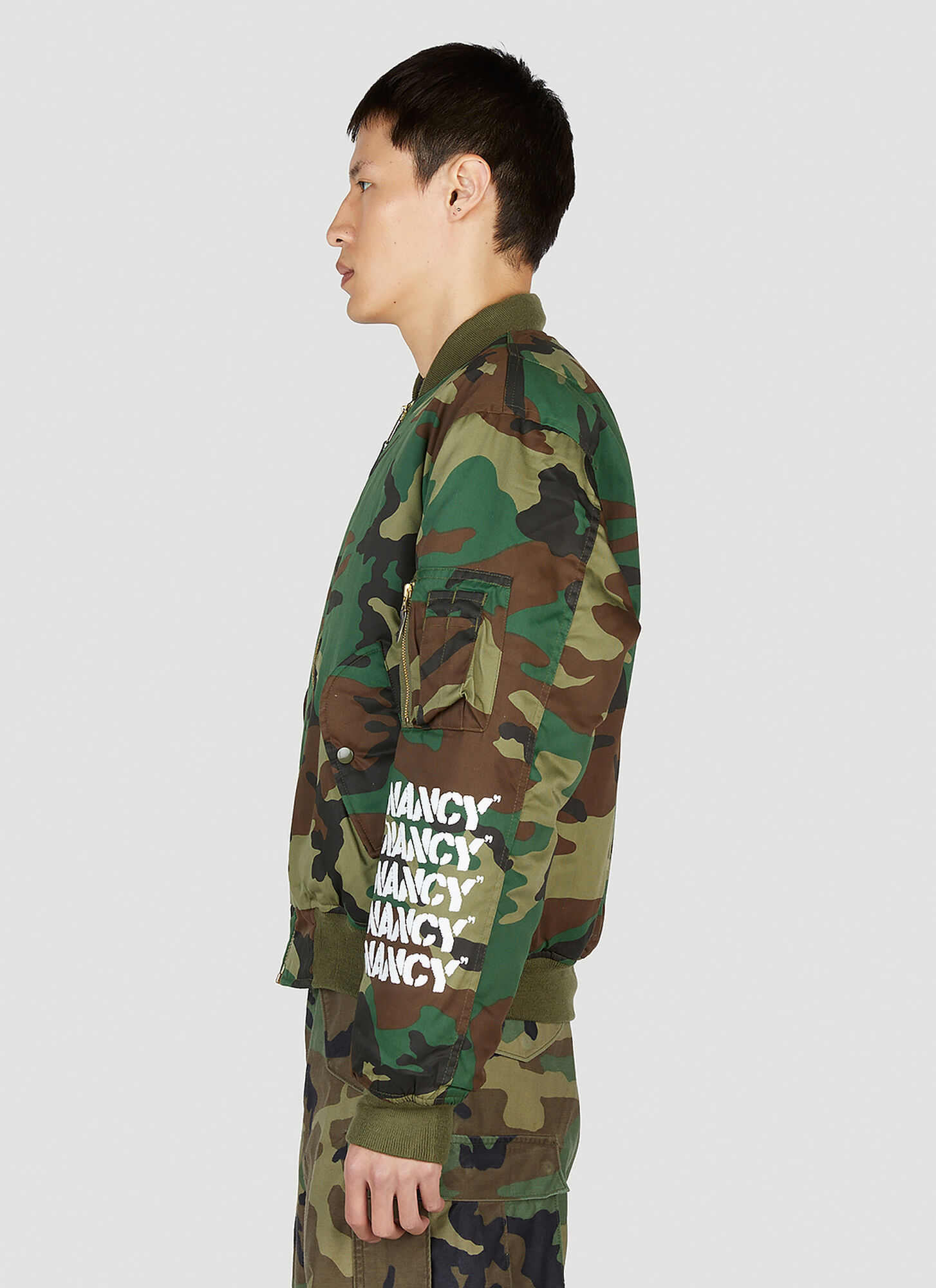  Nancy Nancy Camouflage Bomber Jacket - Man Jackets Green M 
