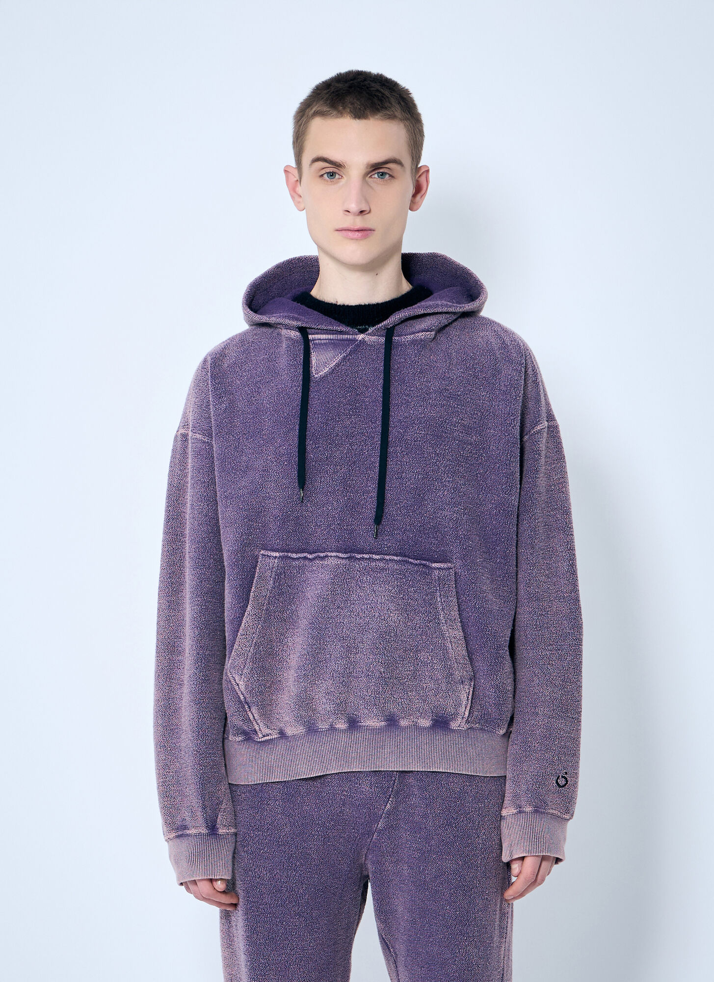 Noma T.d. Hand-dyed Twist Hooded Sweatshirt In Purple