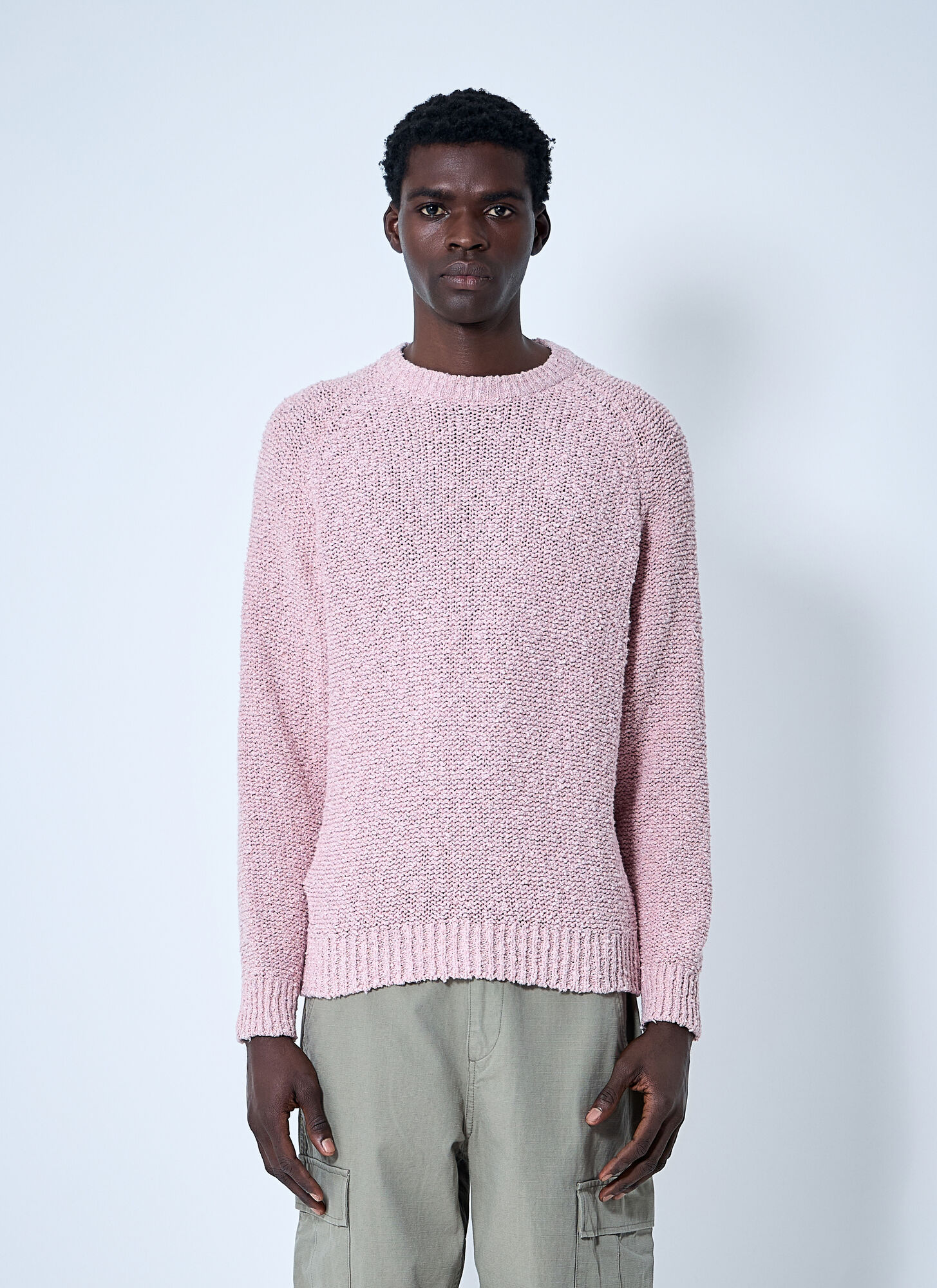 Noah Popcorn Yarn Sweater In Pink