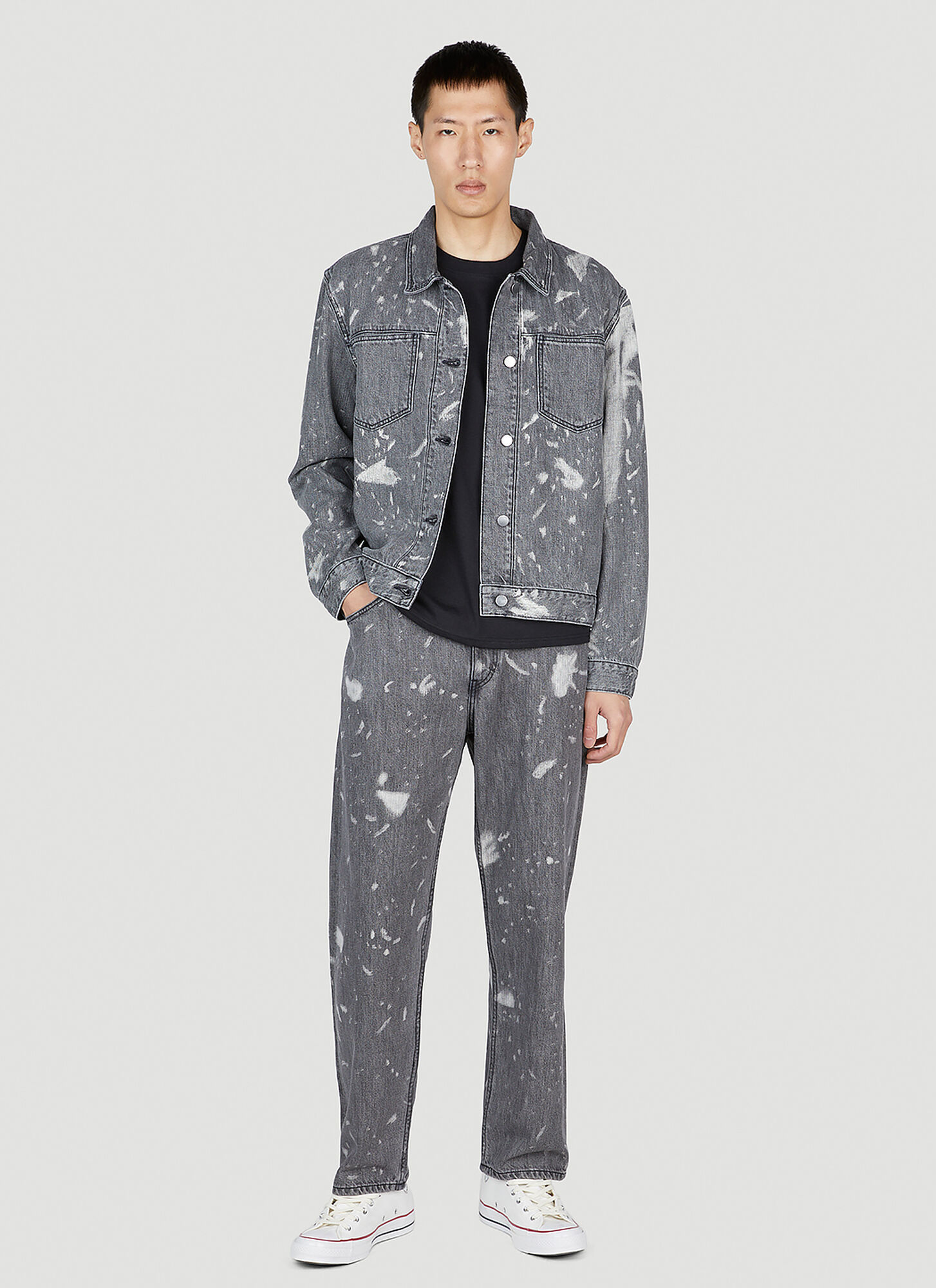  Ln-cc X Non Ln-cc X Non Bleached Relaxed Jeans - Mann Jeans Grey 30 