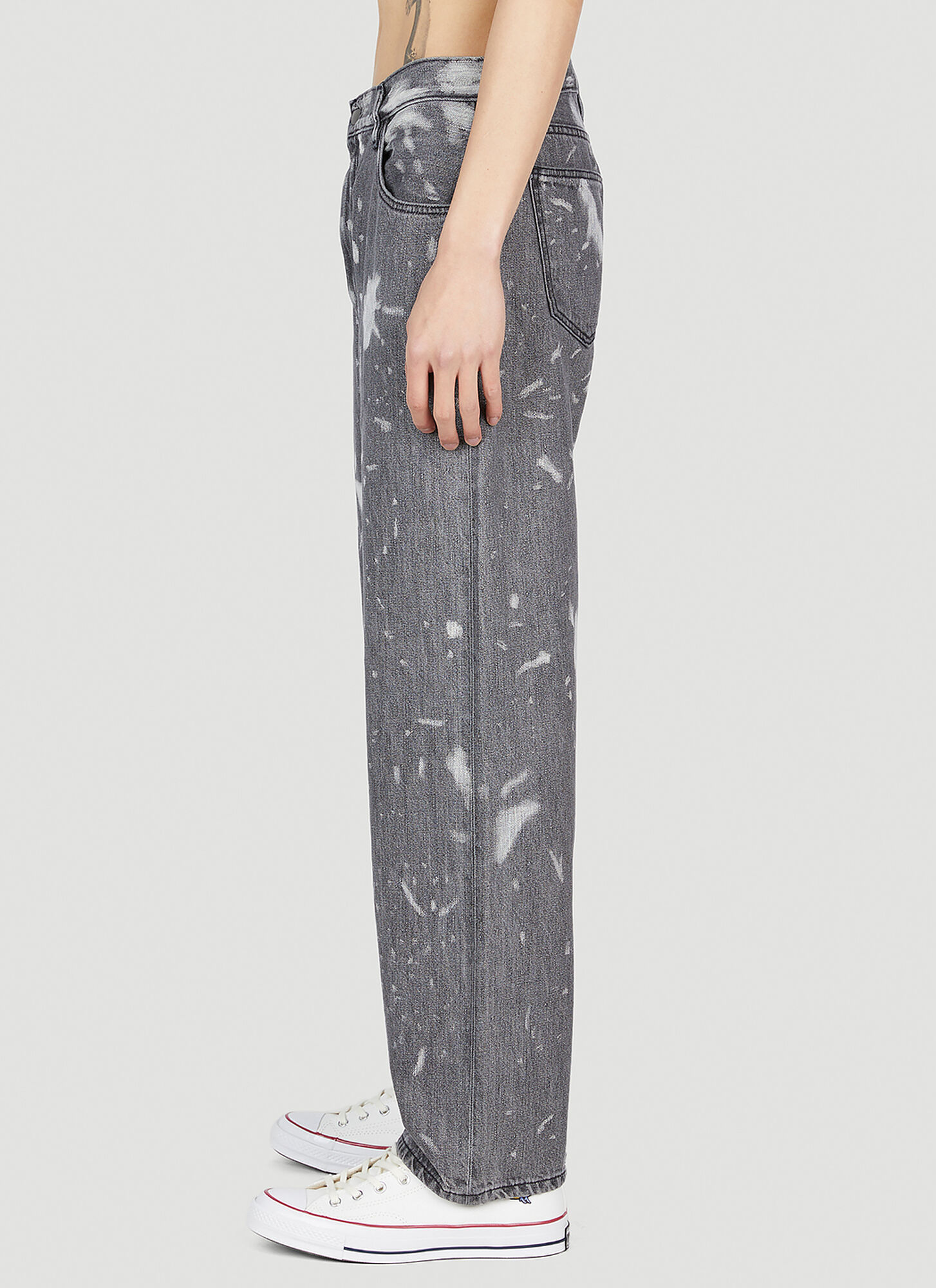  Ln-cc X Non Ln-cc X Non Bleached Relaxed Jeans - Mann Jeans Grey 30 