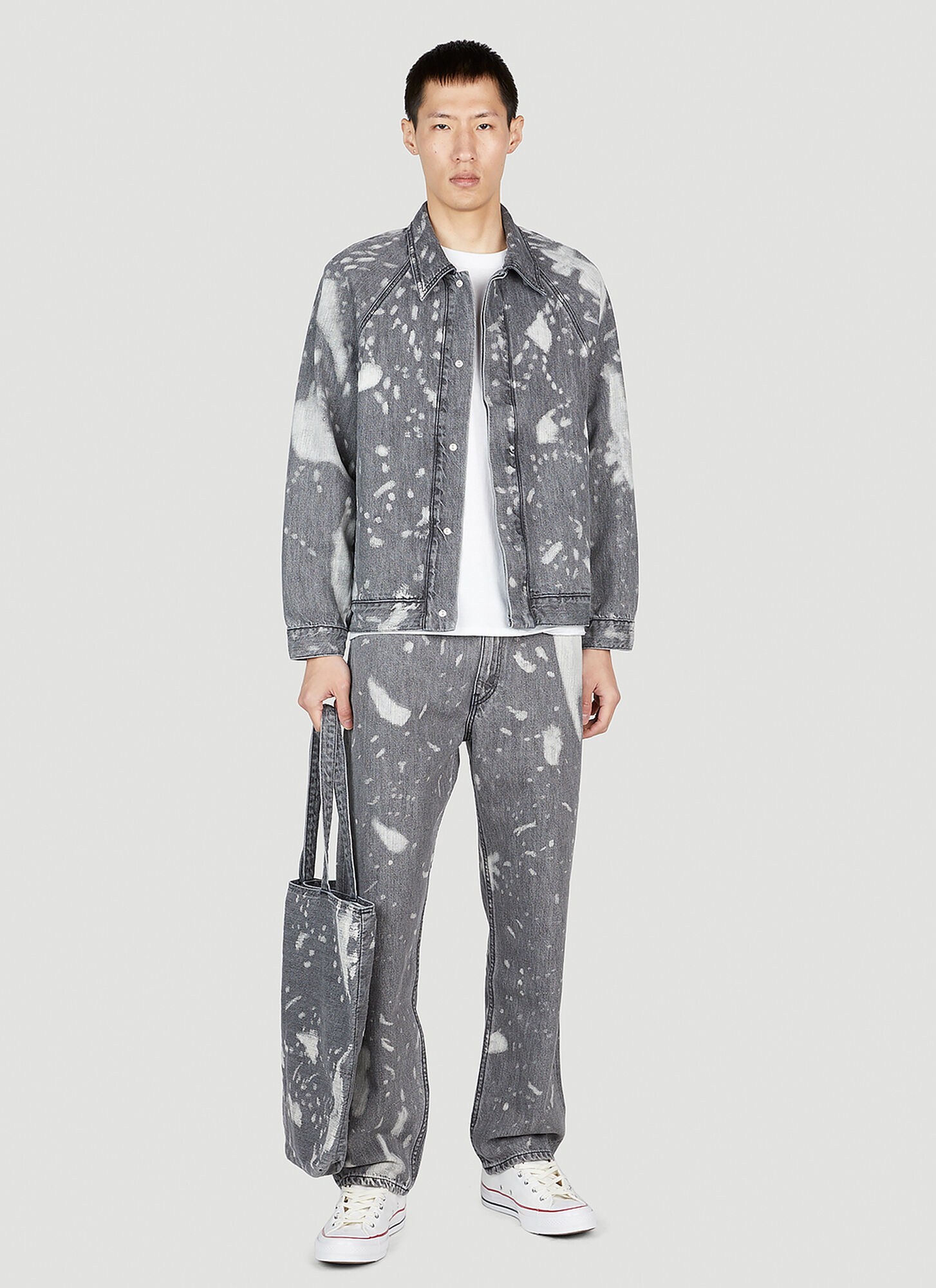  Ln-cc X Non Ln-cc X Non Bleached Relaxed Jeans - Mann Jeans Grey 30 