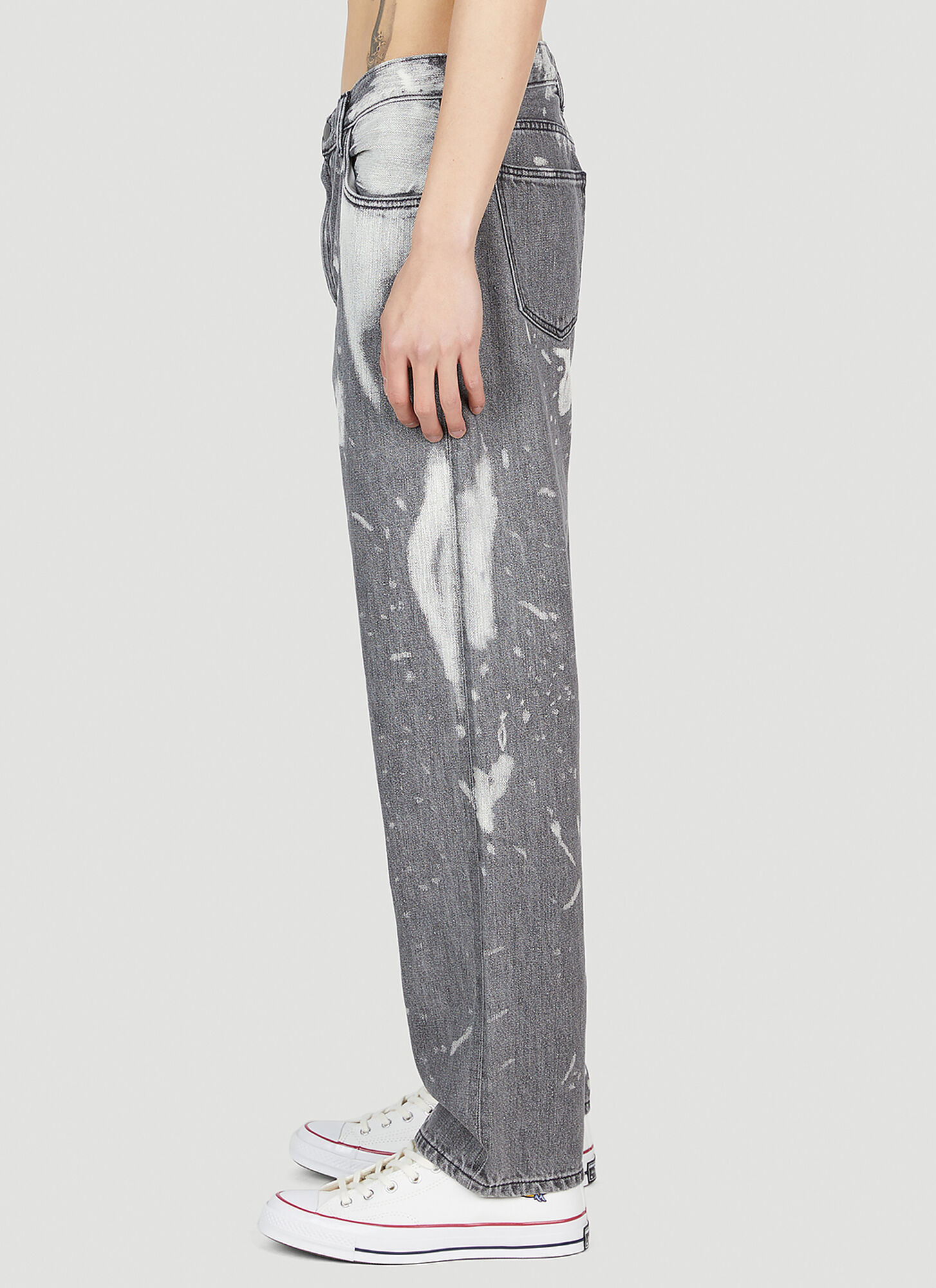  Ln-cc X Non Ln-cc X Non Bleached Relaxed Jeans - Mann Jeans Grey 30 