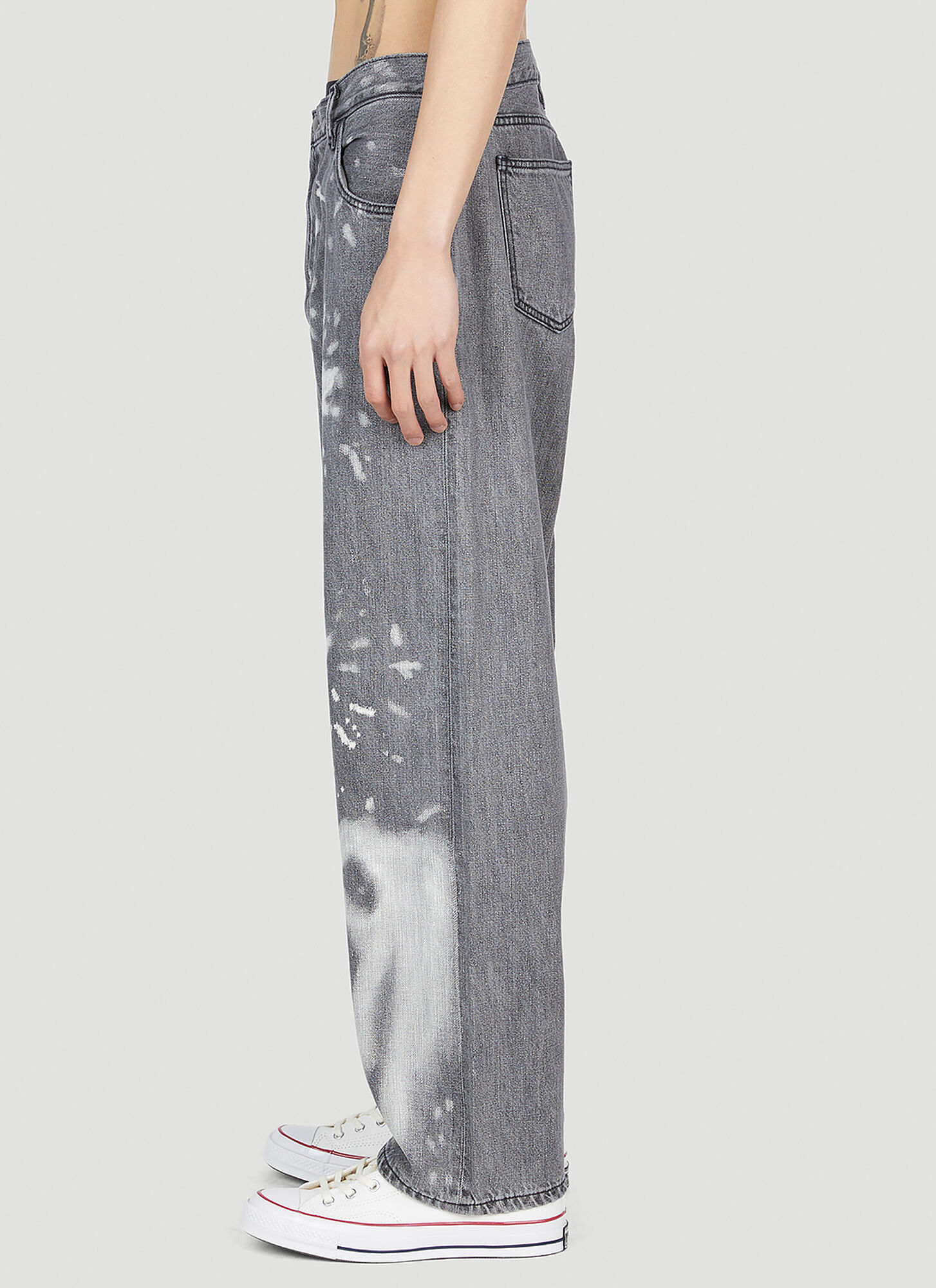  Ln-cc X Non Ln-cc X Non Bleached Wide Jeans - Mann Jeans Grey 30 
