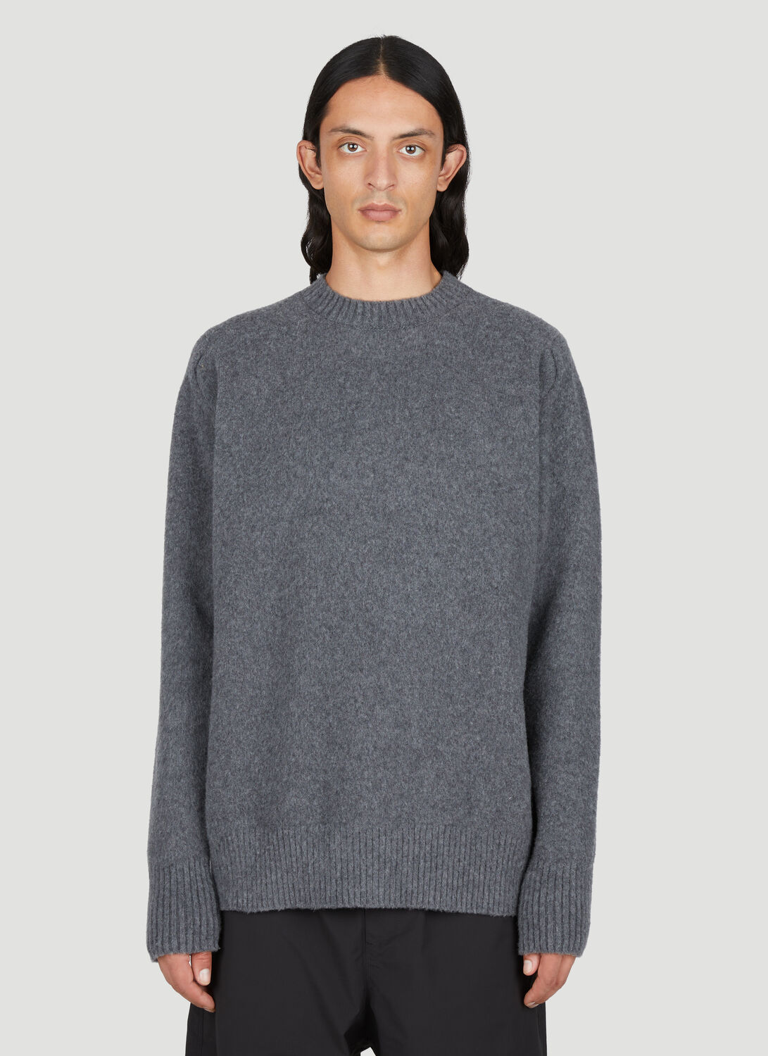 Shop Oamc Whistler Wool Sweater In Grey
