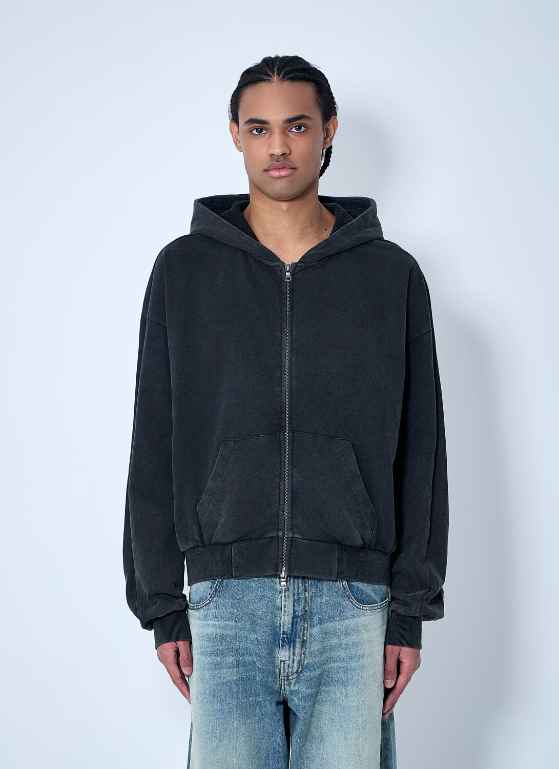 O.files Hooded Sweatshirt In Black