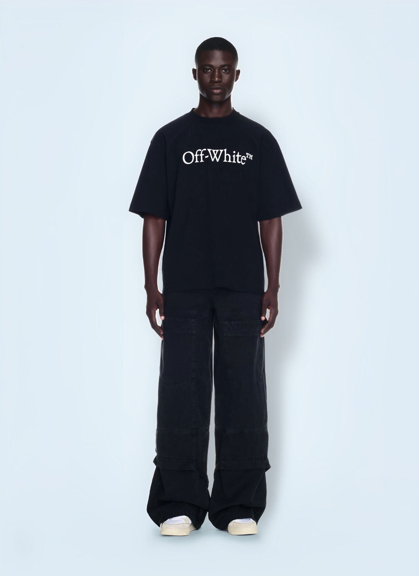 Off White , Loose Fit Jeans, Male, Black, W32, Wide Leg Cargo Trousers - Image 2