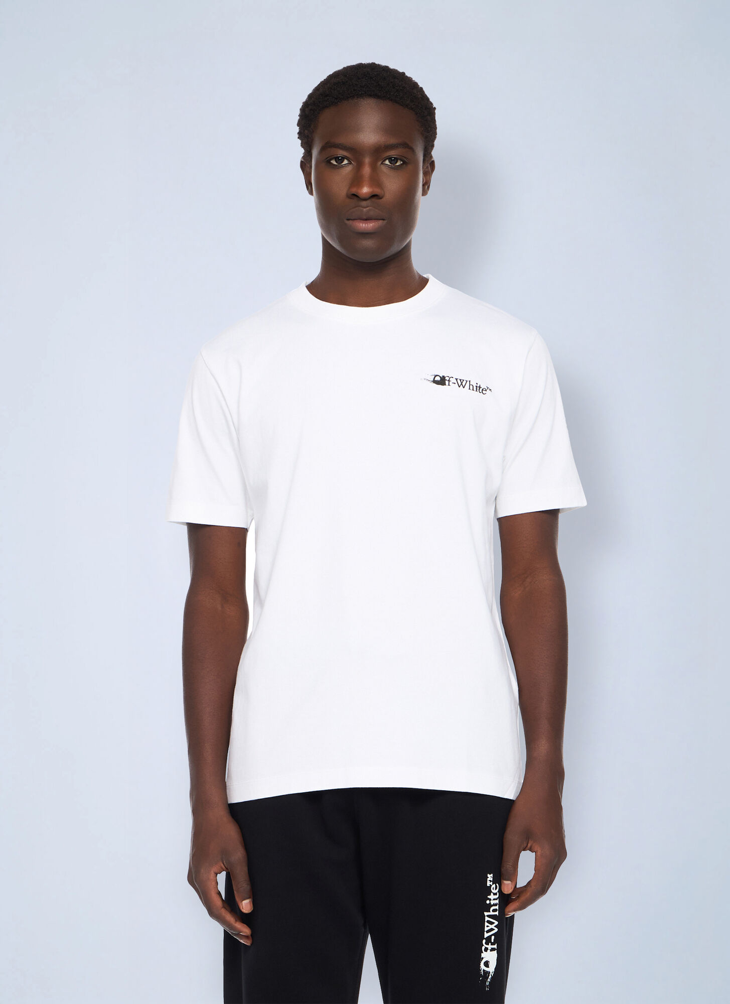Off-White Men's White Off- Ink Arrow Slim Logo T-Shirt - Man T-Shirts Xxl