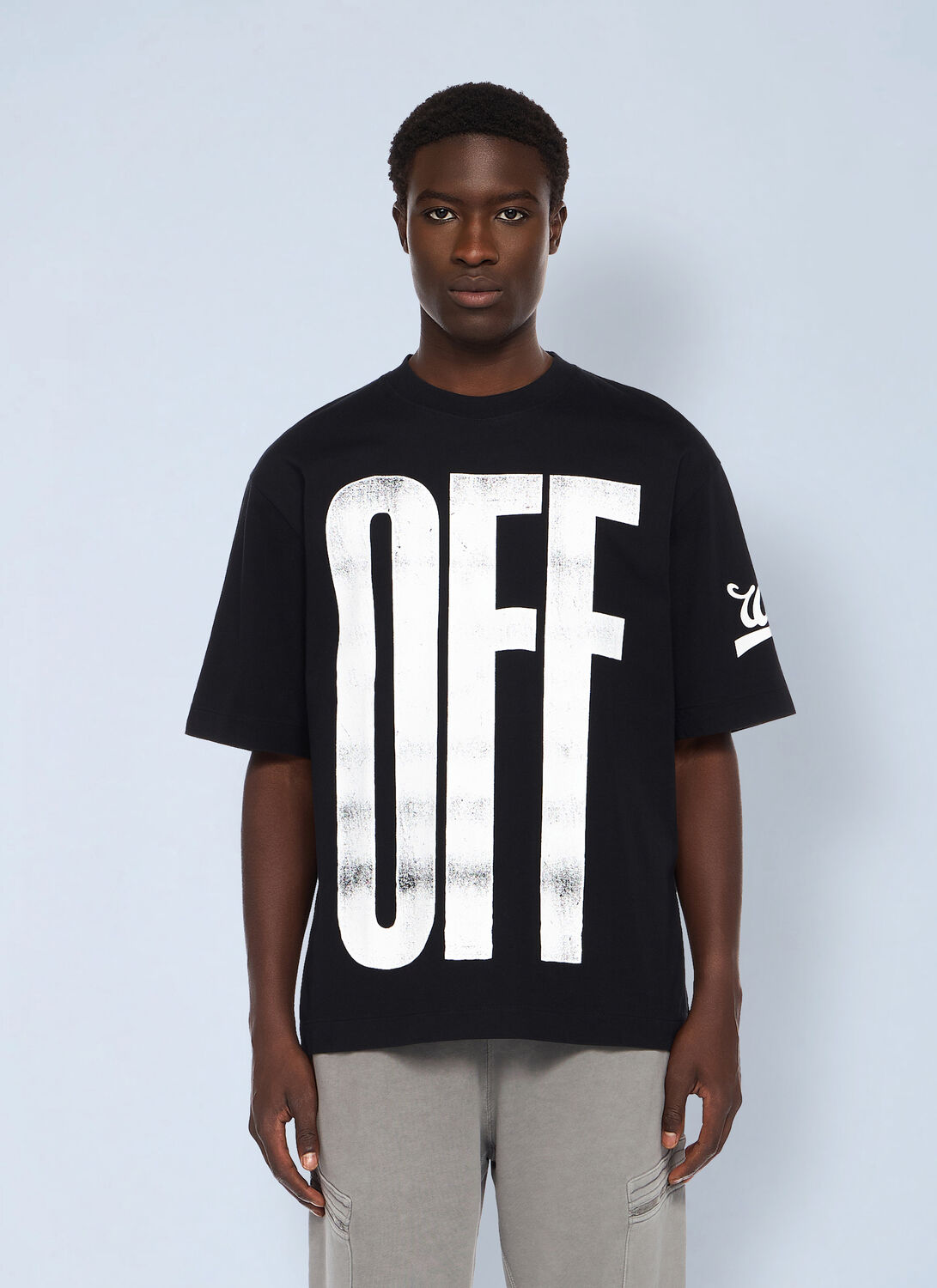 Off-White Big Off Diagonal Skate Logo T-shirt - Man T-shirts Black Xl
