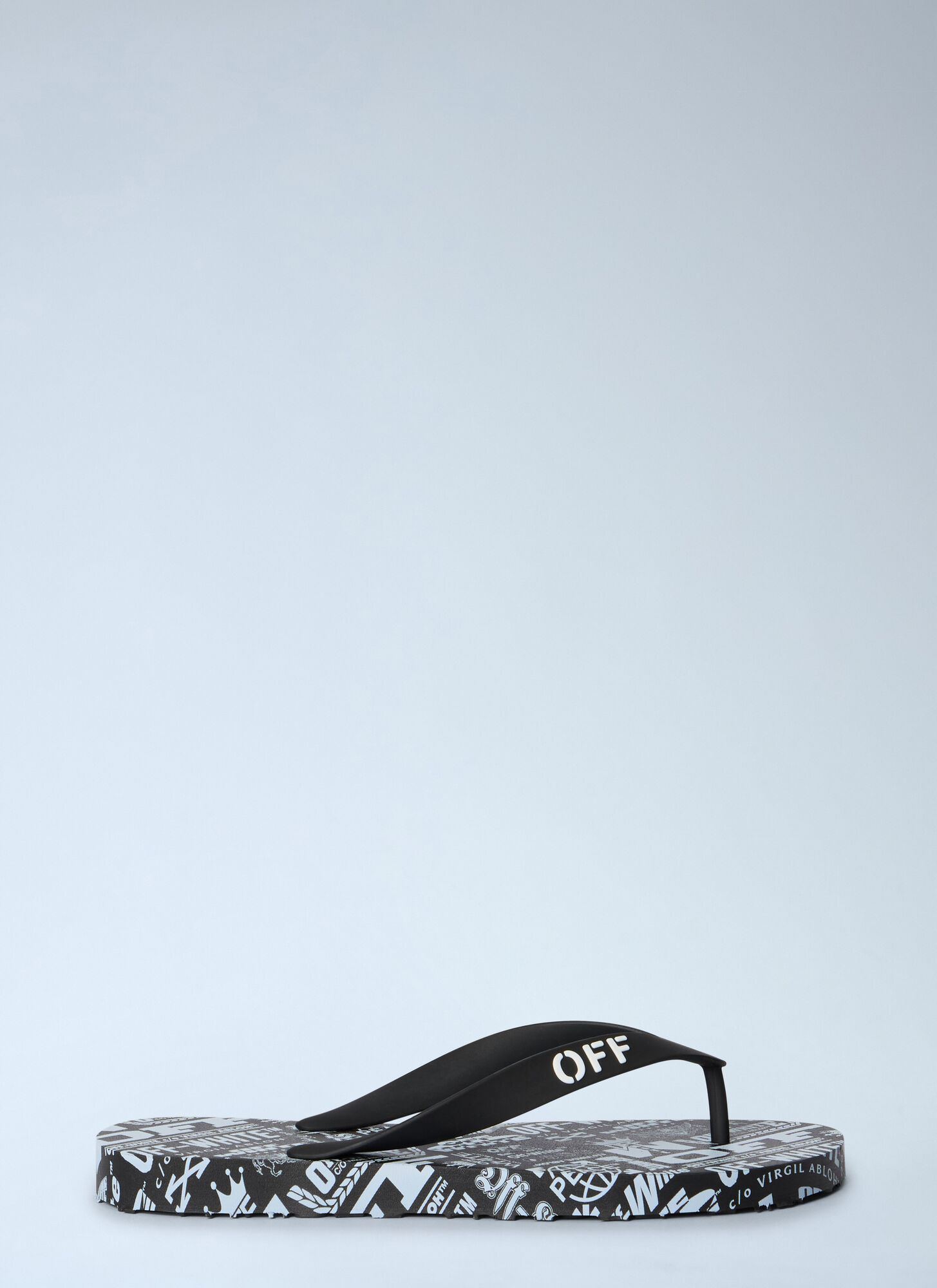 Off-White Men's White Off- Off Stamp Flip Flops - Man Slides Eu - 38