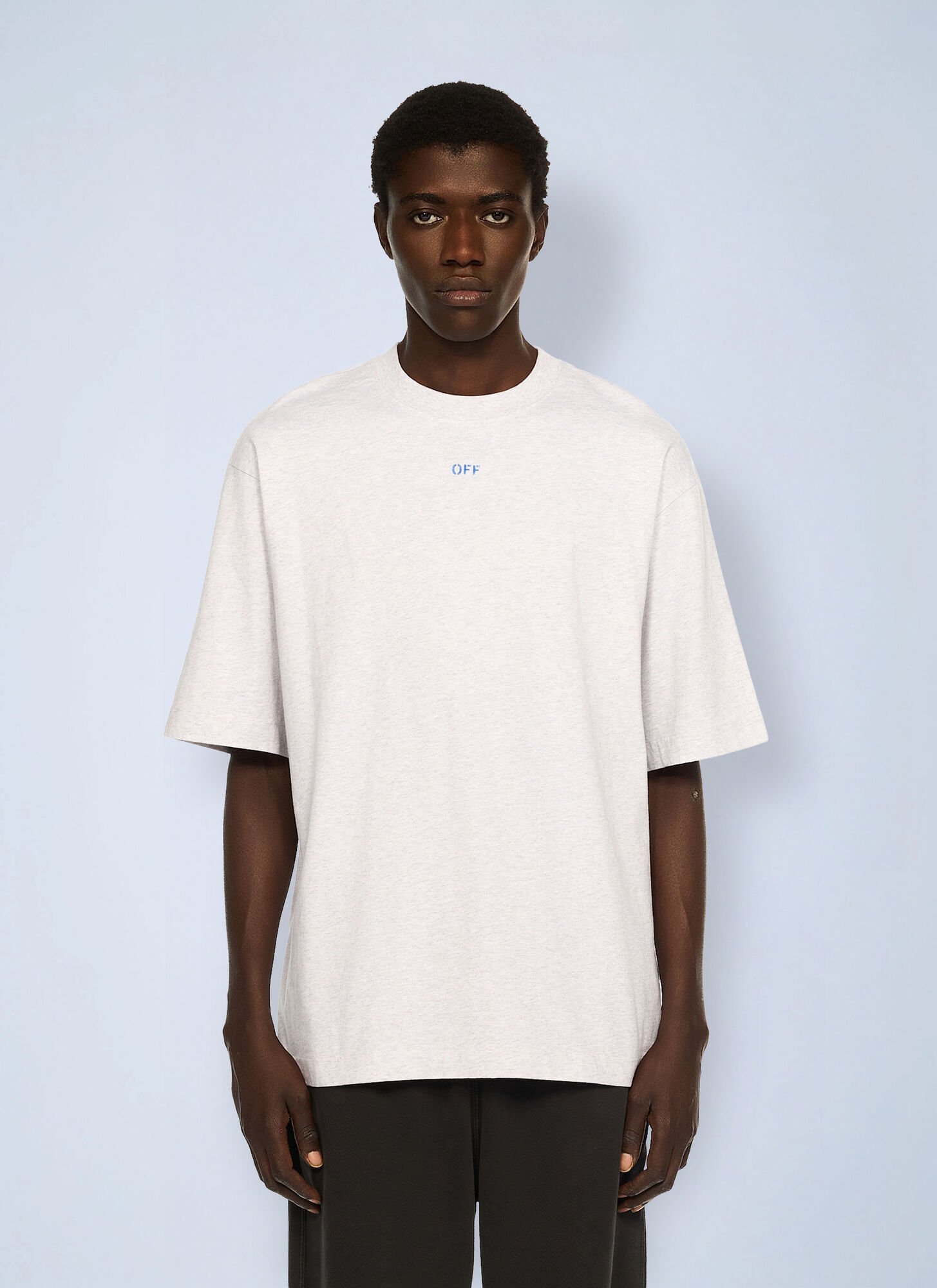Off-White Stencil Arrow Skate Logo T-shirt - Man T-shirts Grey M　オフホワイト ステンシル アロー スケート ロゴ T シャツ - メンズ T シャツ グレー M Off-White