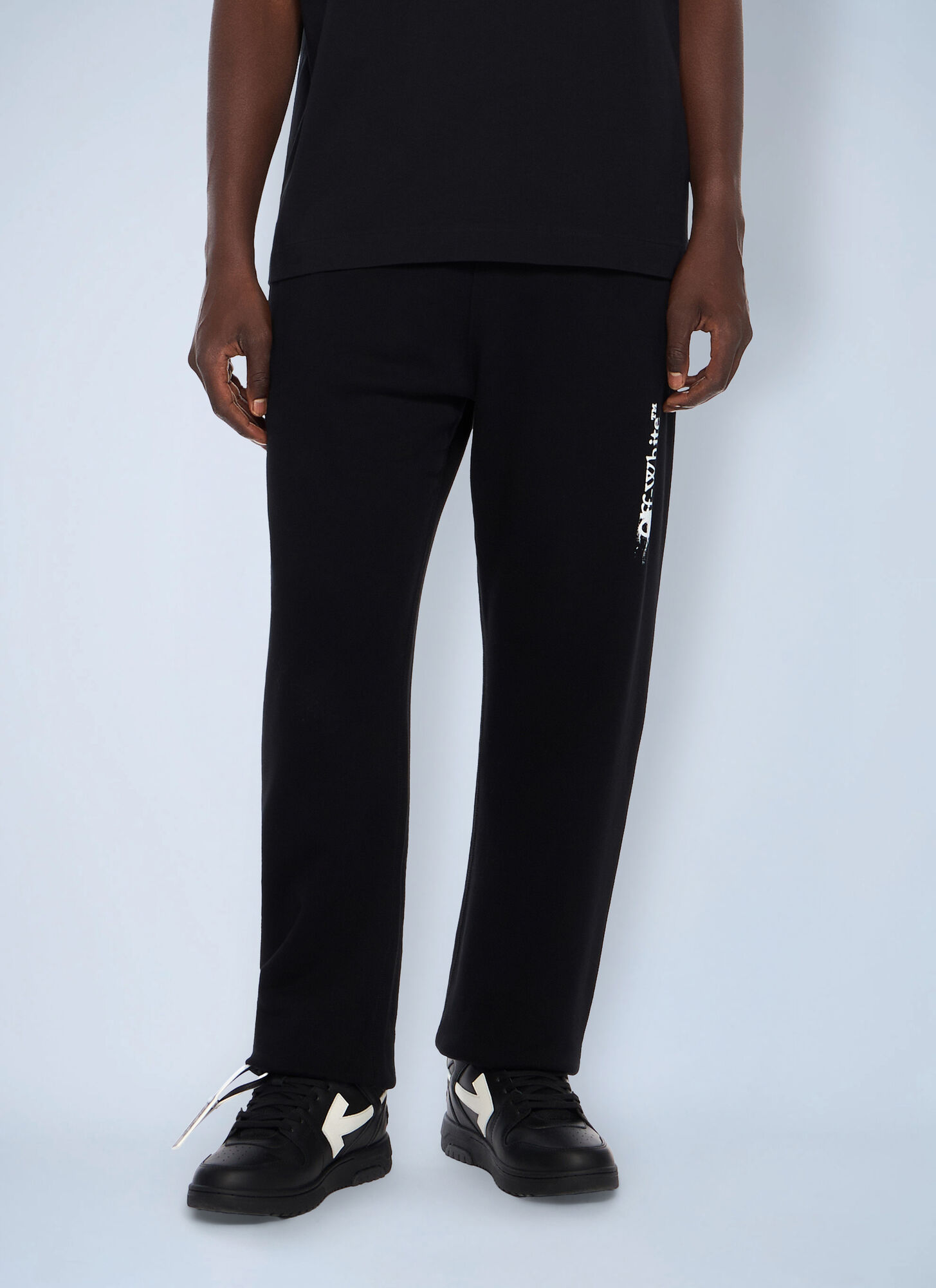 Off-White Men's Black Ink Arrow Cuffed Track Pants - Man Pants Xxl
