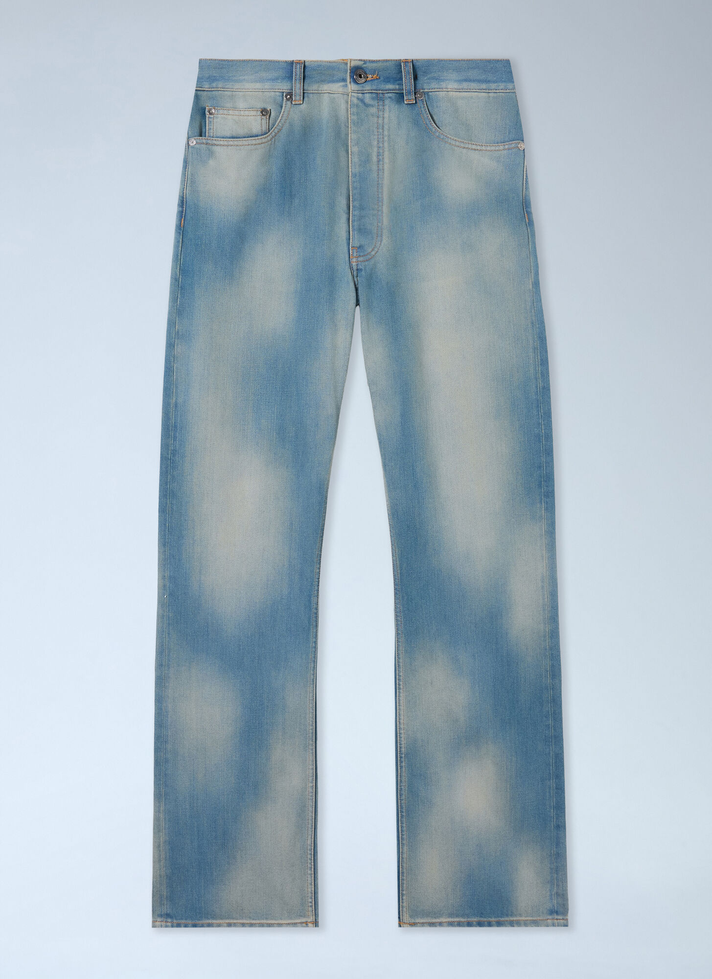 Off-White Men's Blue Diagonal Raw Patch 90S Skate Jeans - Man Jeans 36