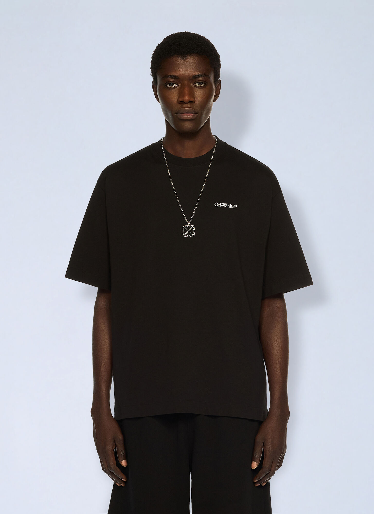 Off-White Half Arrow Skate Logo T-shirt - Man T-shirts Black M　オフホワイト ハーフ アロー スケート ロゴ T シャツ - 男性 T シャツ ブラック M Off-White