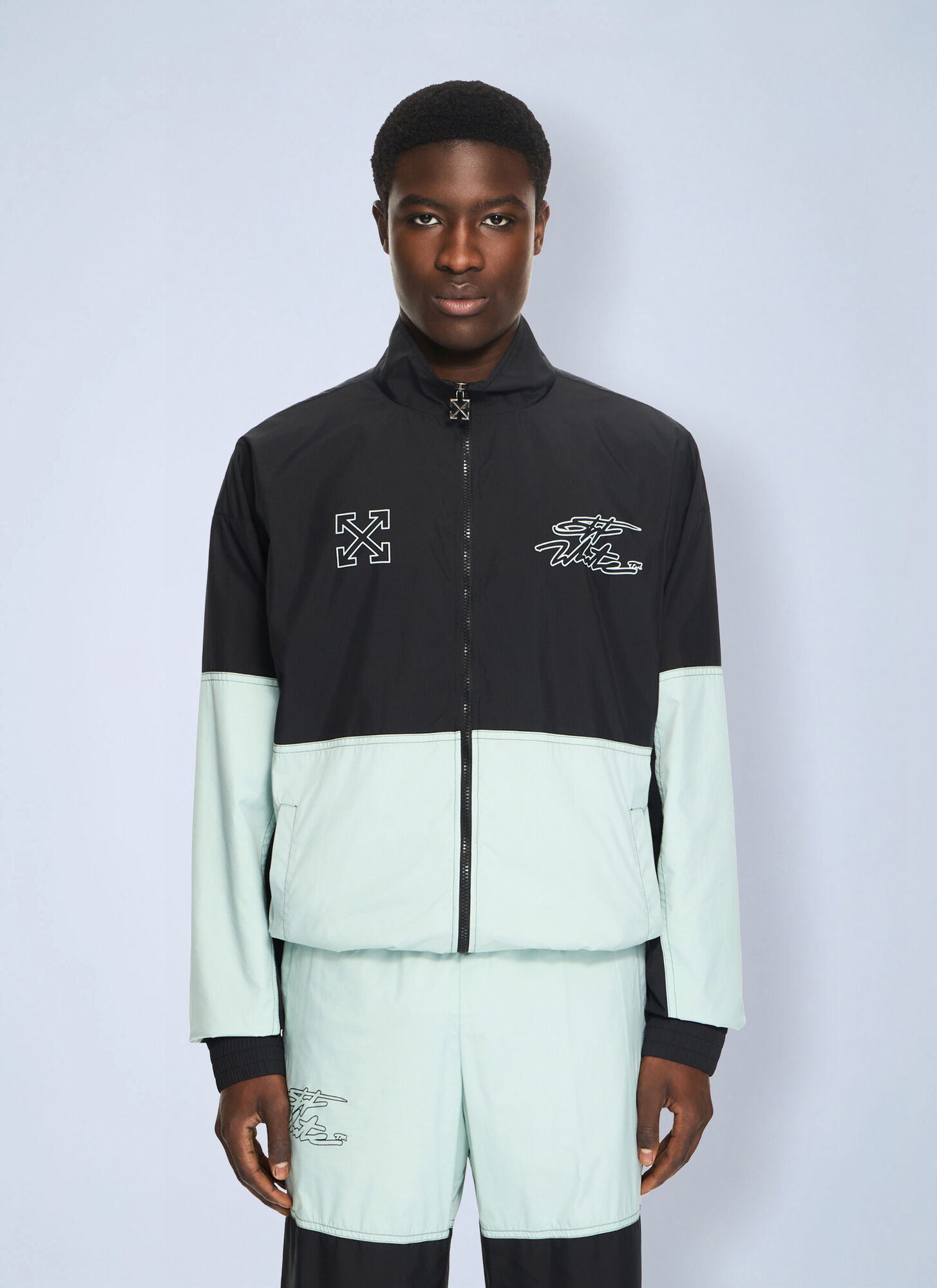 Off-White Uomo Nero - Marker Nylon Relaxed Tracktop, Size: S
