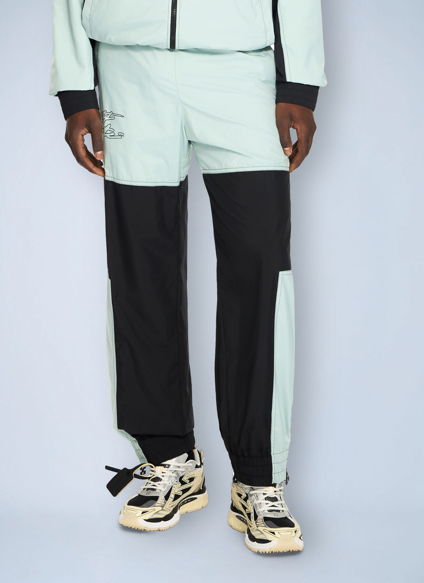 Off-White Uomo Nero Marker Cuffed Slouchy Trackpants - Man Pants Xl