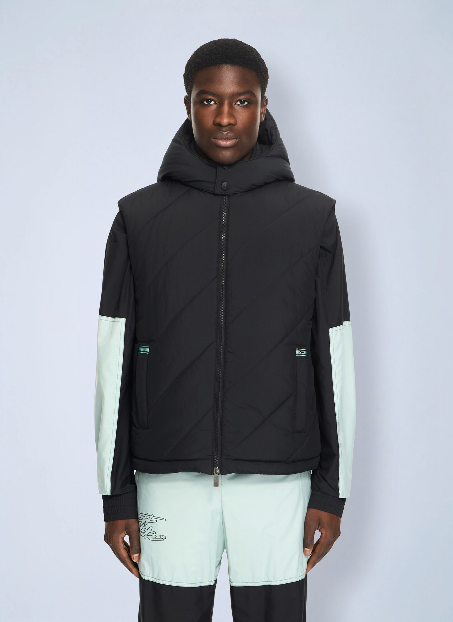 Off-White Uomo Nero Arrow Diagonal Puffer Vest - Man Jackets It - 46