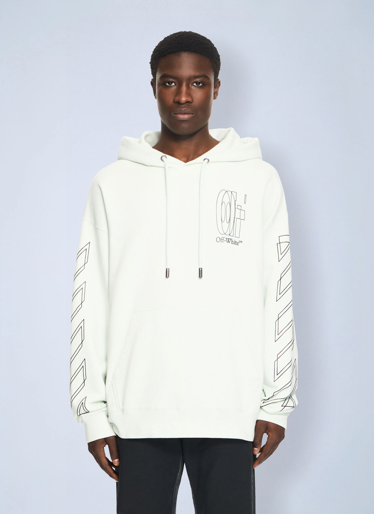 Off-White Uomo Rosa - Outline Double Arrow Skate Hoodie, Size: S