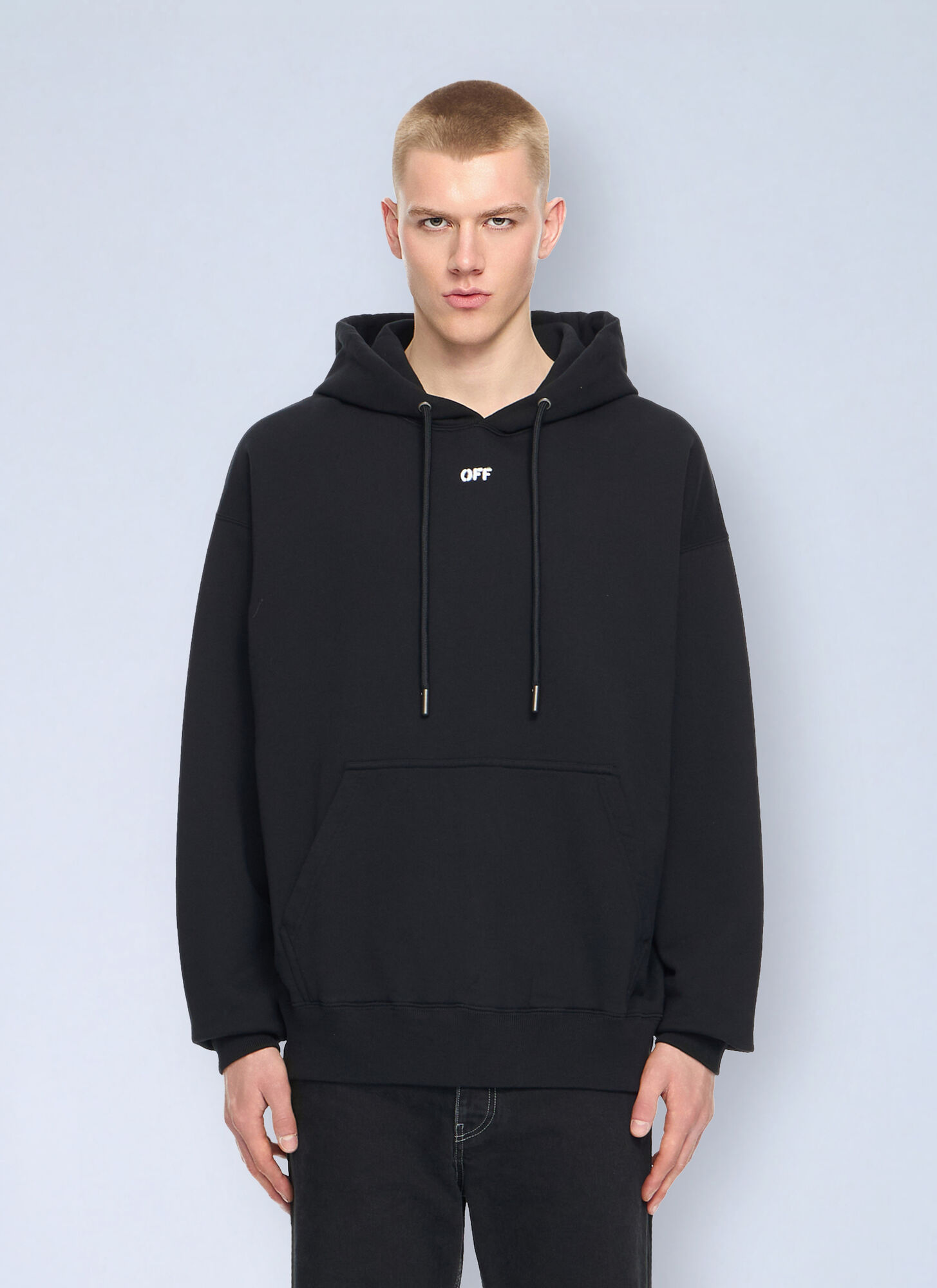 Off White Uomo Nero Felpa Con Cappuccio Paint Arrow Skate - Felpe M - Immagine 4