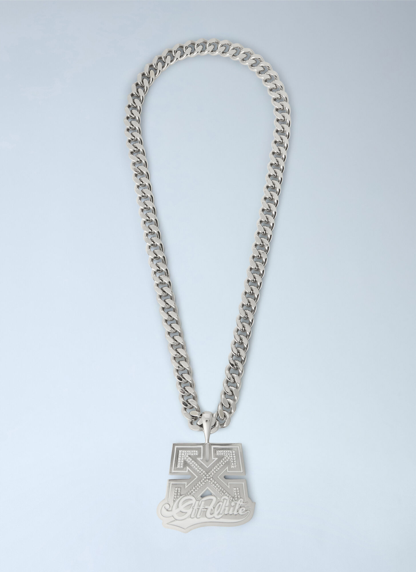 Off-White Bling Strass Arrow Chain - Man T-Shirts Grey One Size