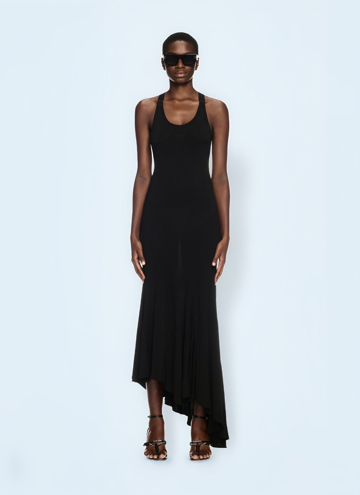 Off White Donna Nero - Ribbed Dress, Size: Eu - 40