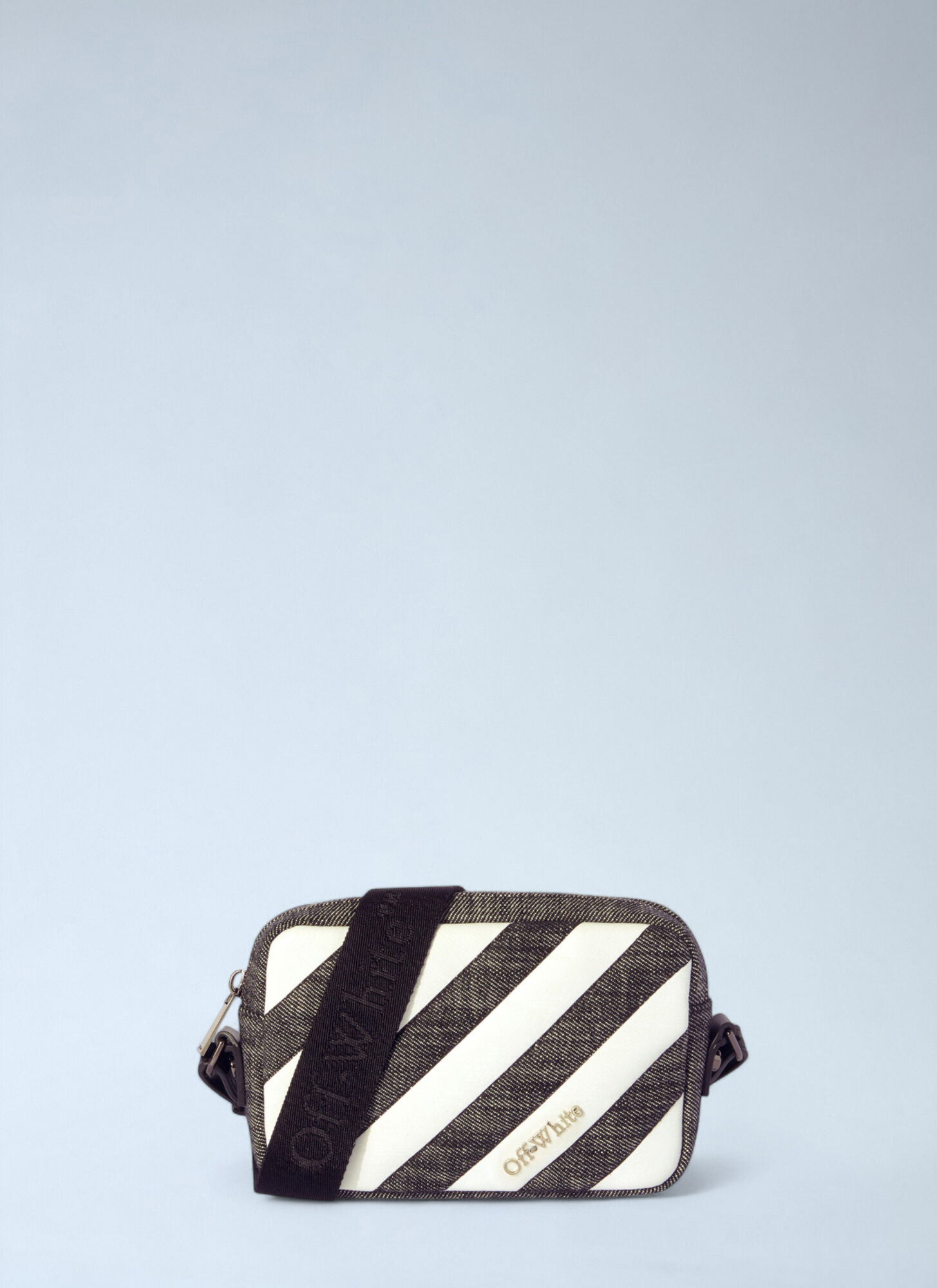Off-white Diagonal Quilted Camera Crossbody Bag