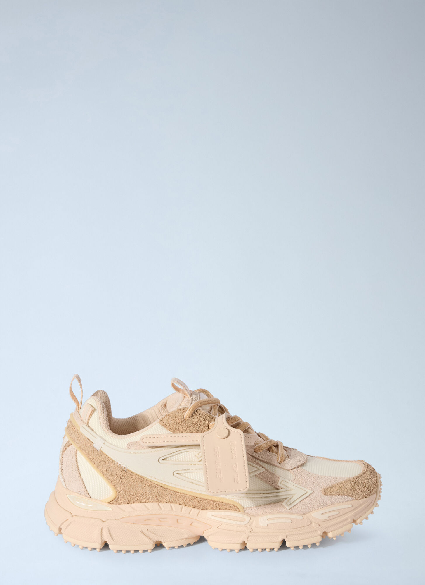 Off-White Women's Cream Be Right Back Suede Sneakers - Woman Sneakers Eu - 39