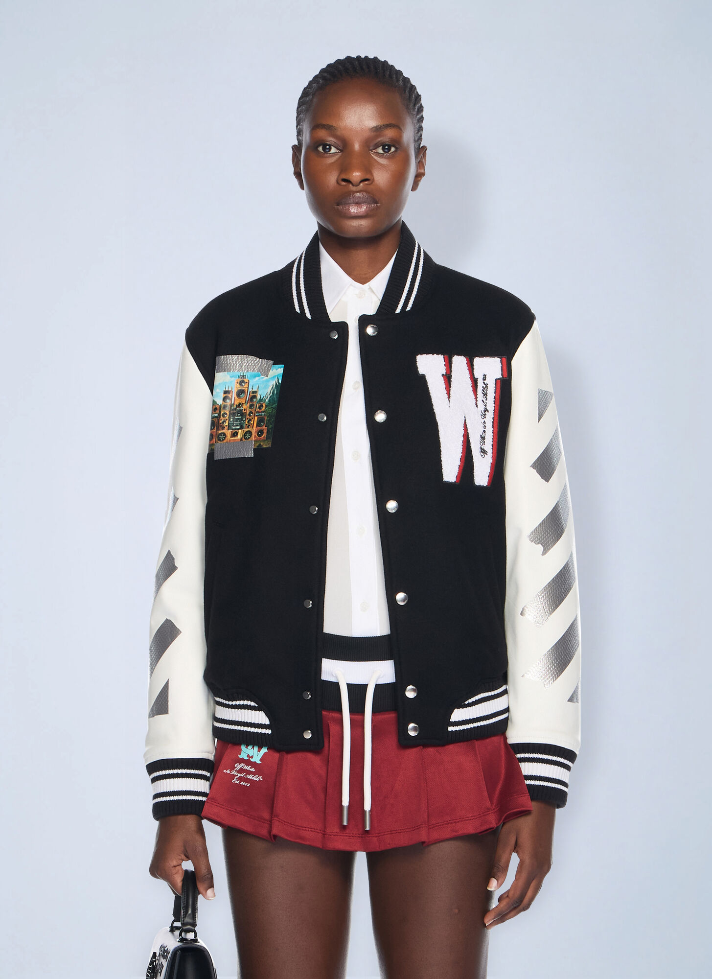 Off-White Off-White Wo Soundsystem Varsity Jacket - Woman Jackets Black It - 42