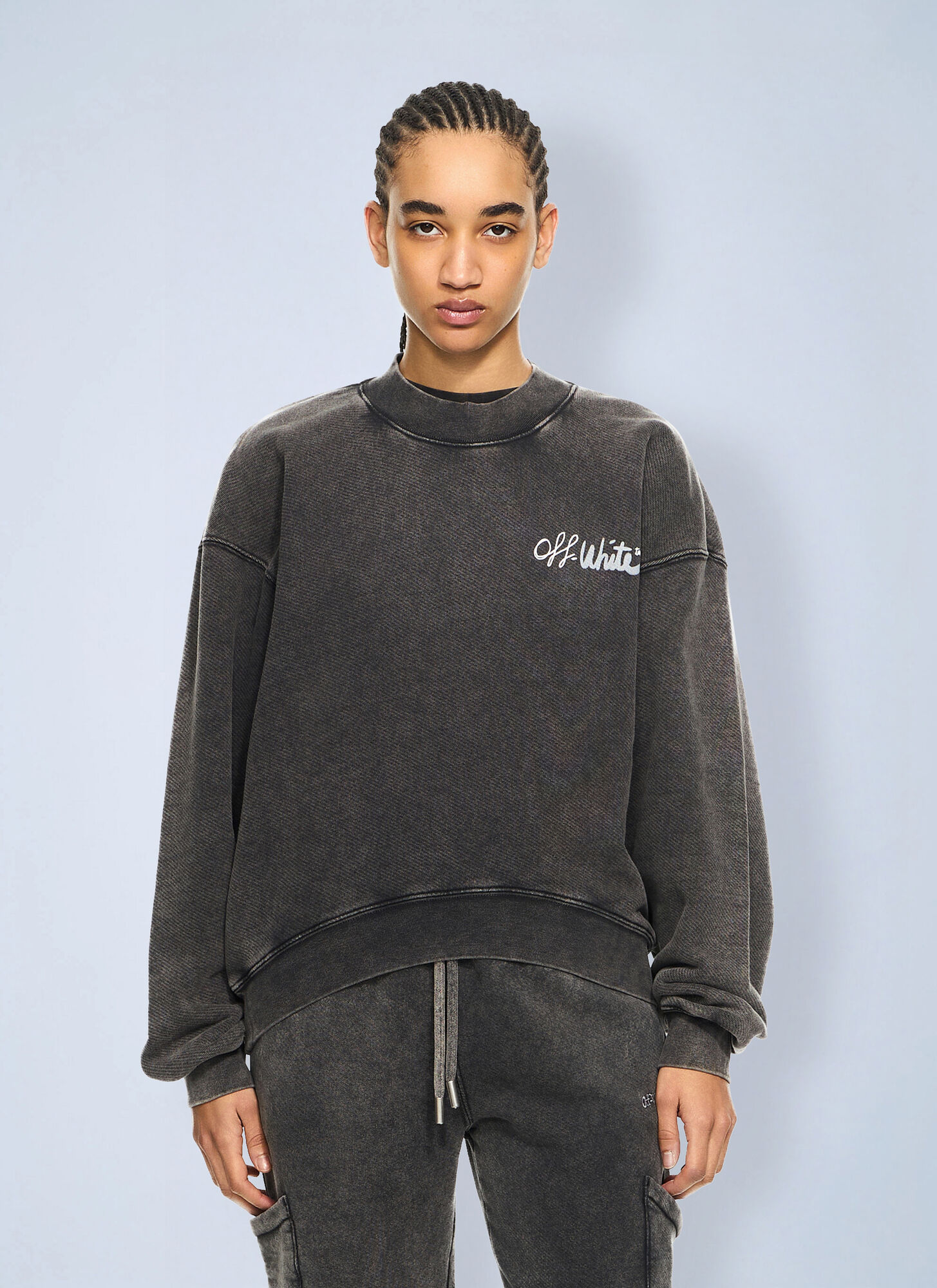 Off-White Off Marker Over Crew Sweatshirt - Woman Sweatshirts Black S - Immagine 1