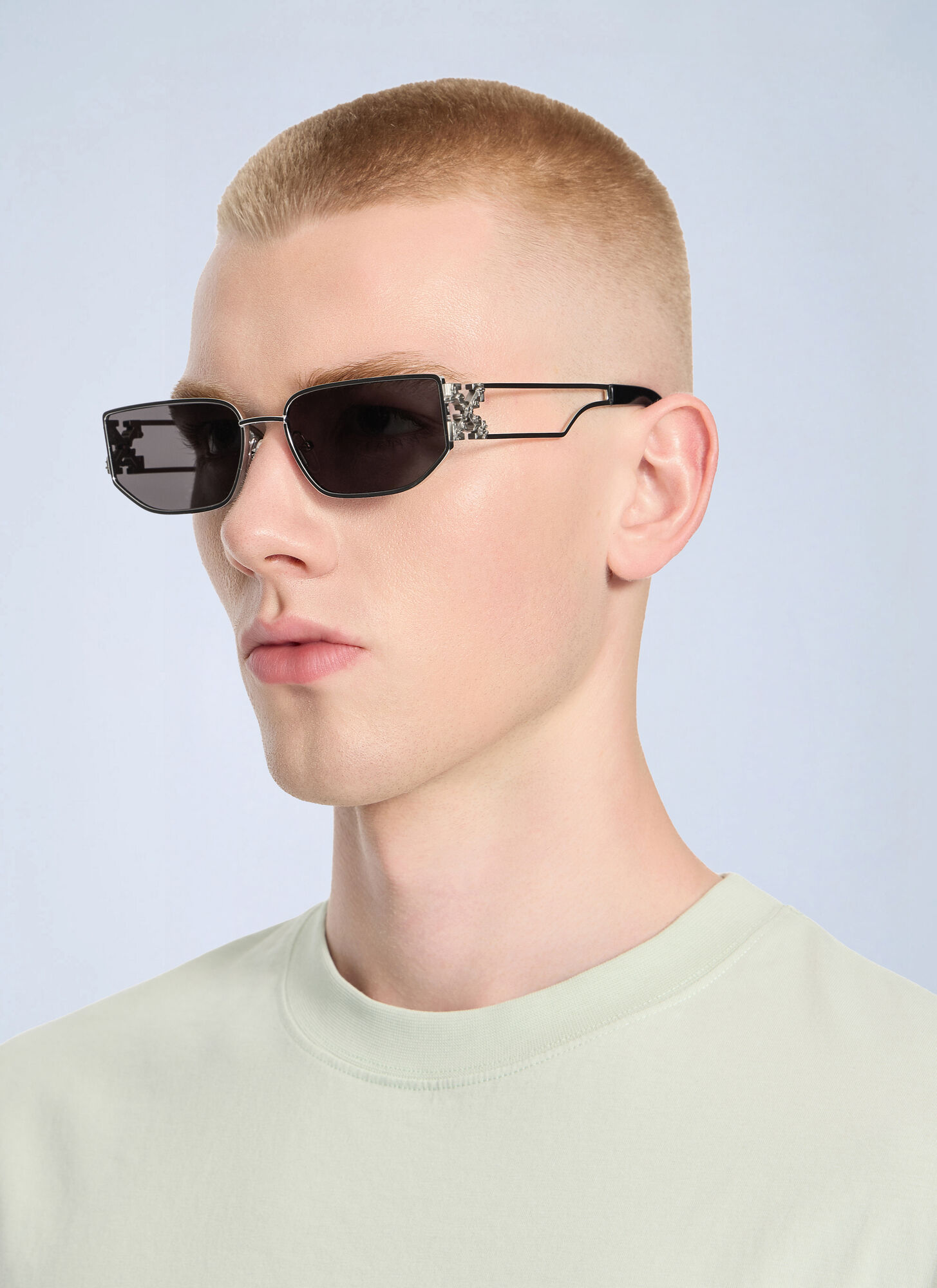 Off-White Allen Dark Grey Lens Sunglasses - Sunglasses Yellow One Size