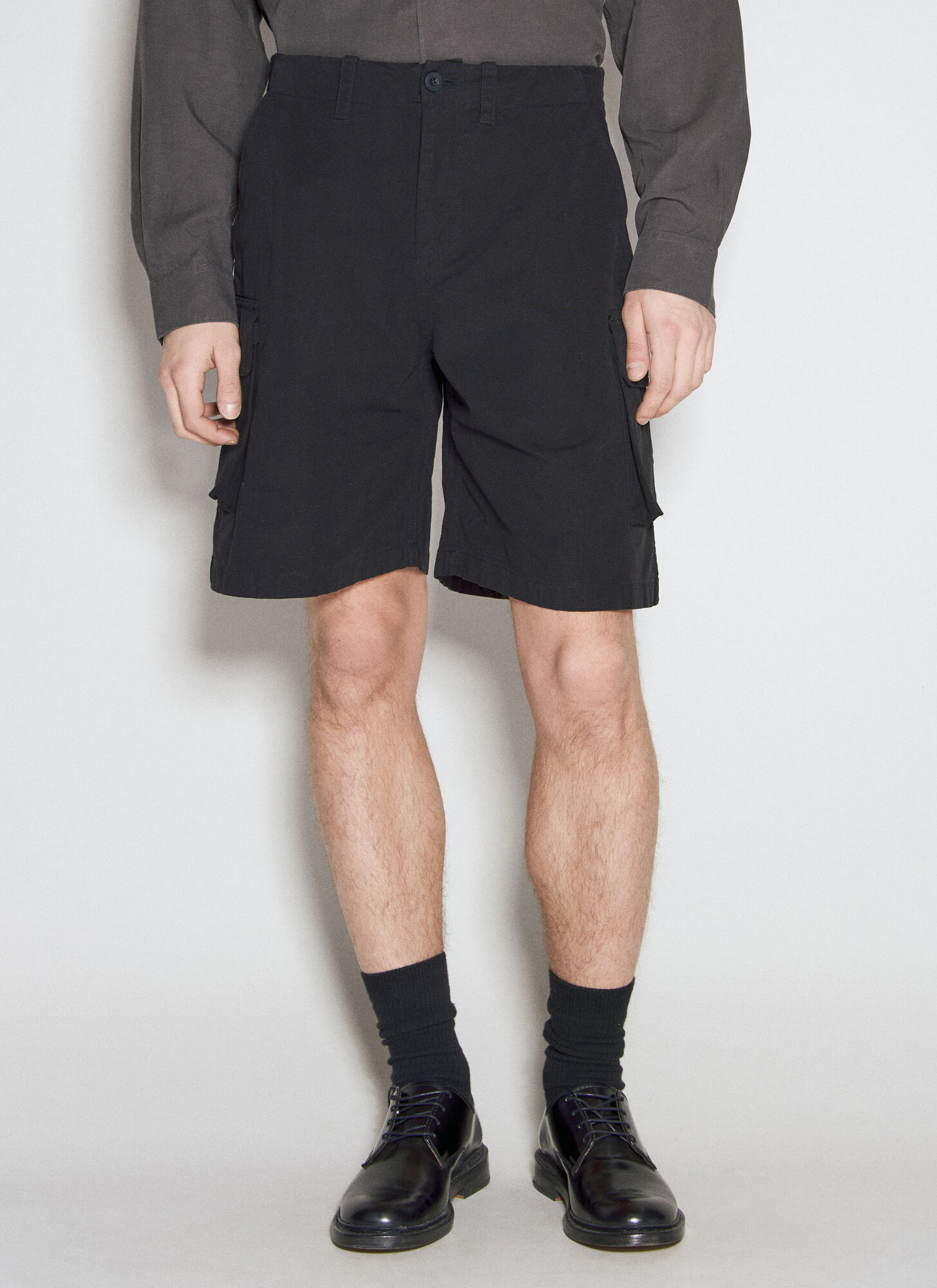 Our Legacy Mount Canvas Cargo Shorts In Black