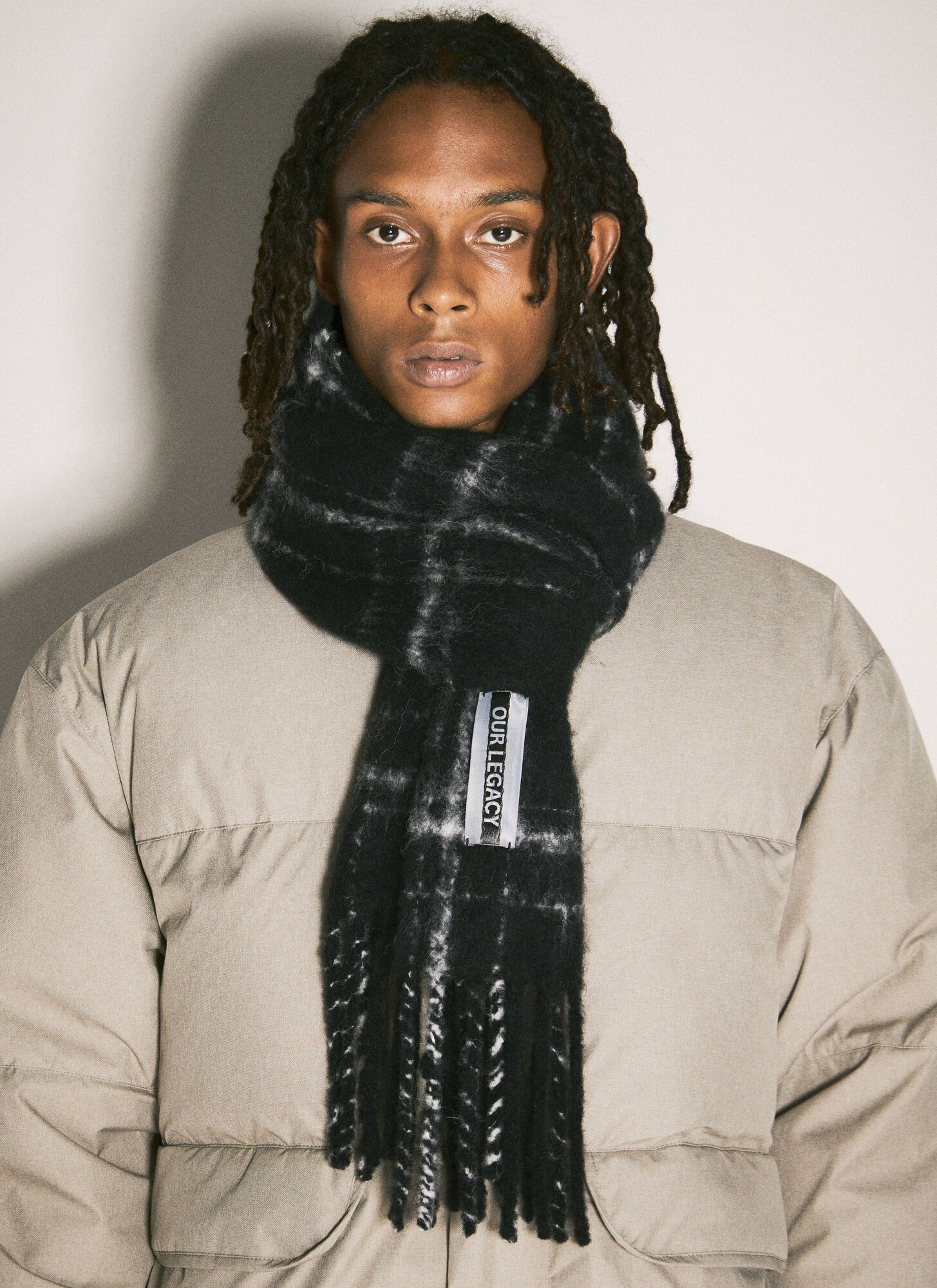 Our Legacy , Winter Scarves, Unisex, Black, One Size, Black Wool Alpaca Scarf - Image 4