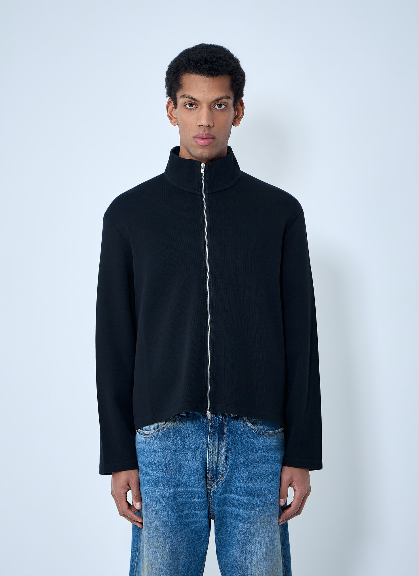 Our Legacy Men's Black High-Neck Zip-Up Jacket - Man Sweatshirts Eu - 48