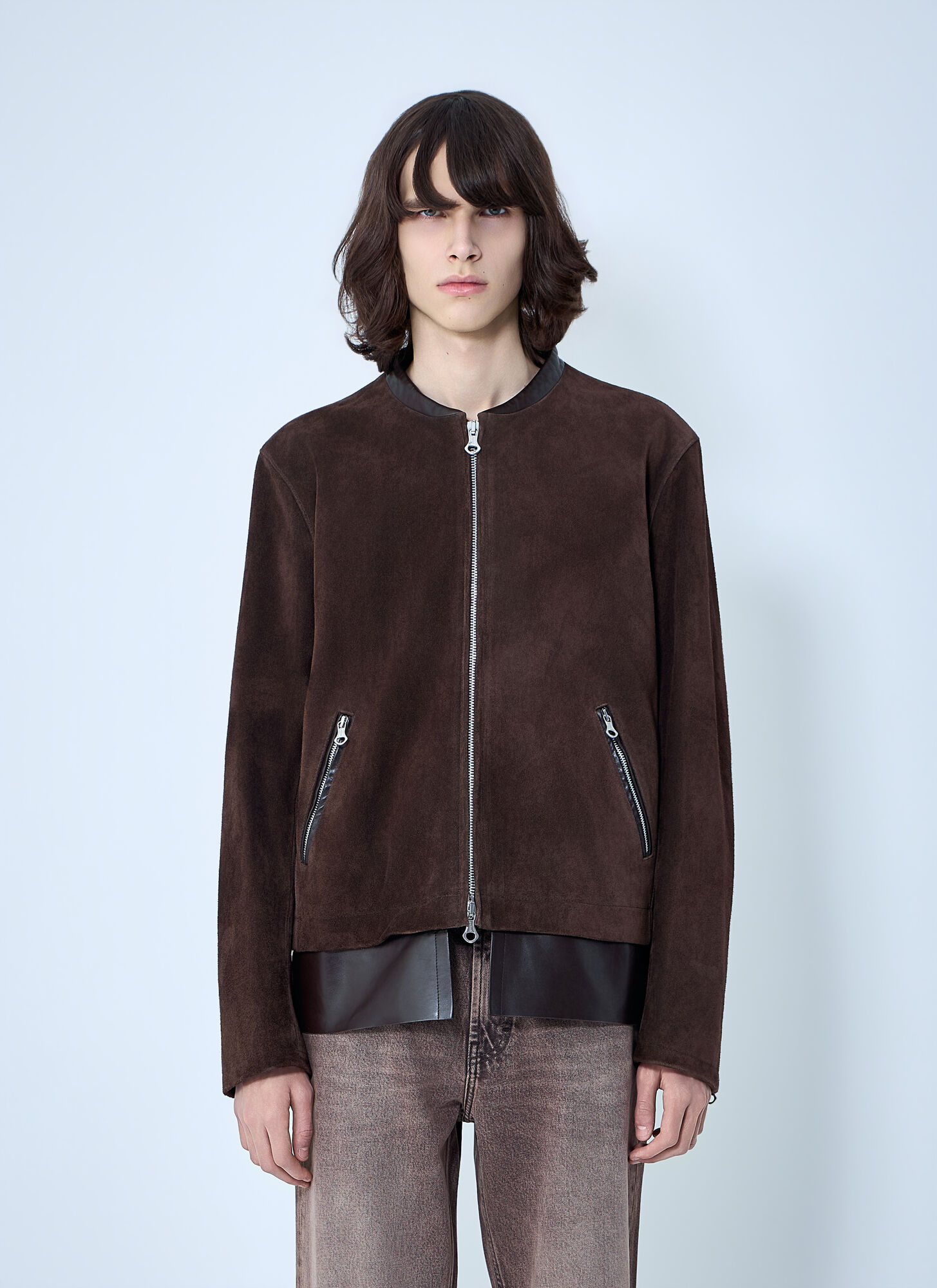 Our Legacy Men's Brown Drift Zip-Dastening Suede Jacket - Man Jackets Eu - 48