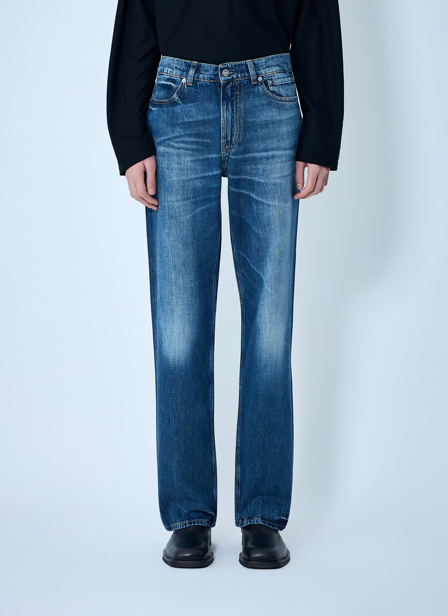 Our Legacy Men's Blue Carlson Cut Faded Jeans - Man Jeans 36