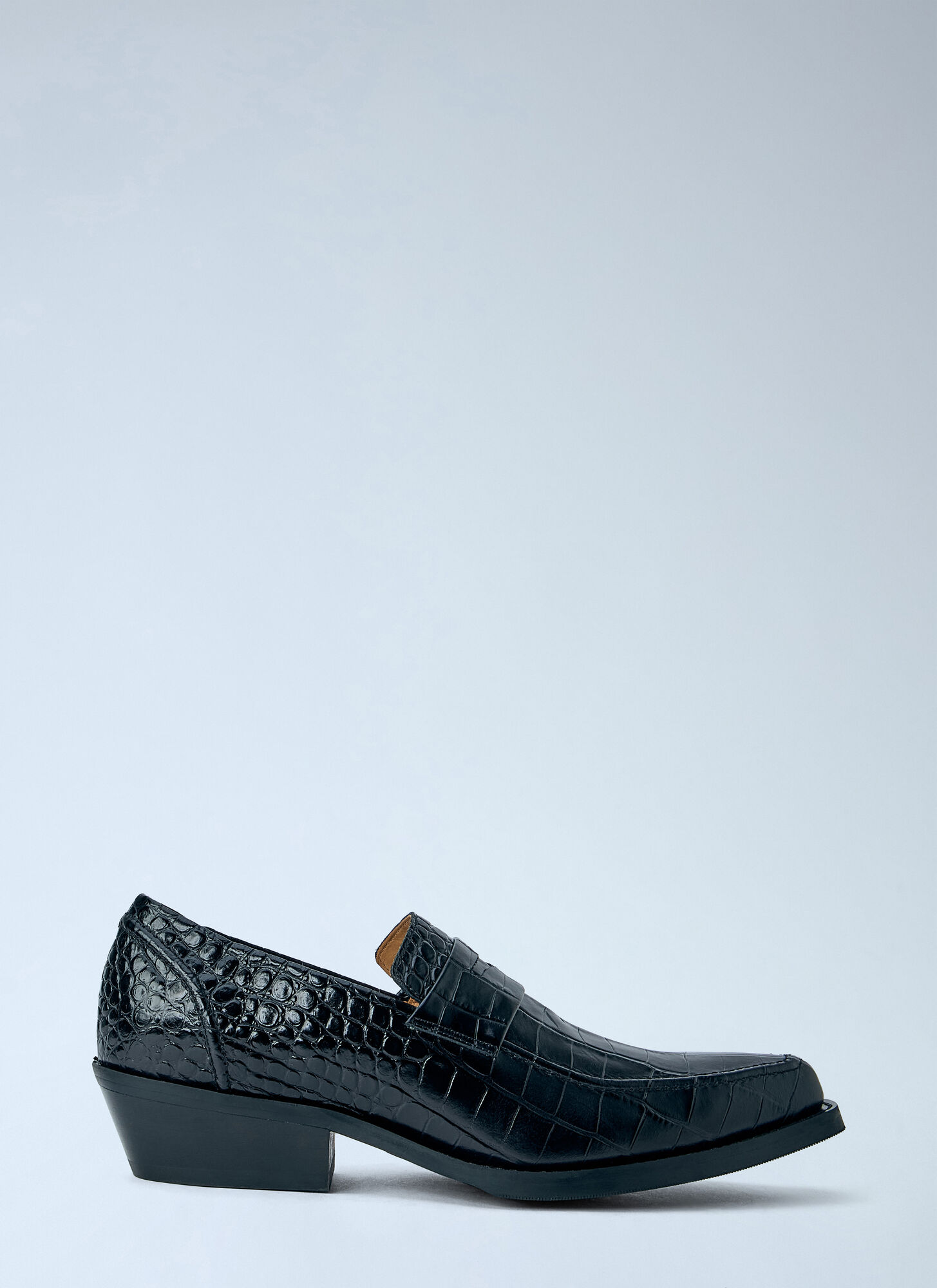 Our Legacy Men's Black Cypher Croc-Effect Leather Loafers UK Size 11 - Mytheresa - Image 2