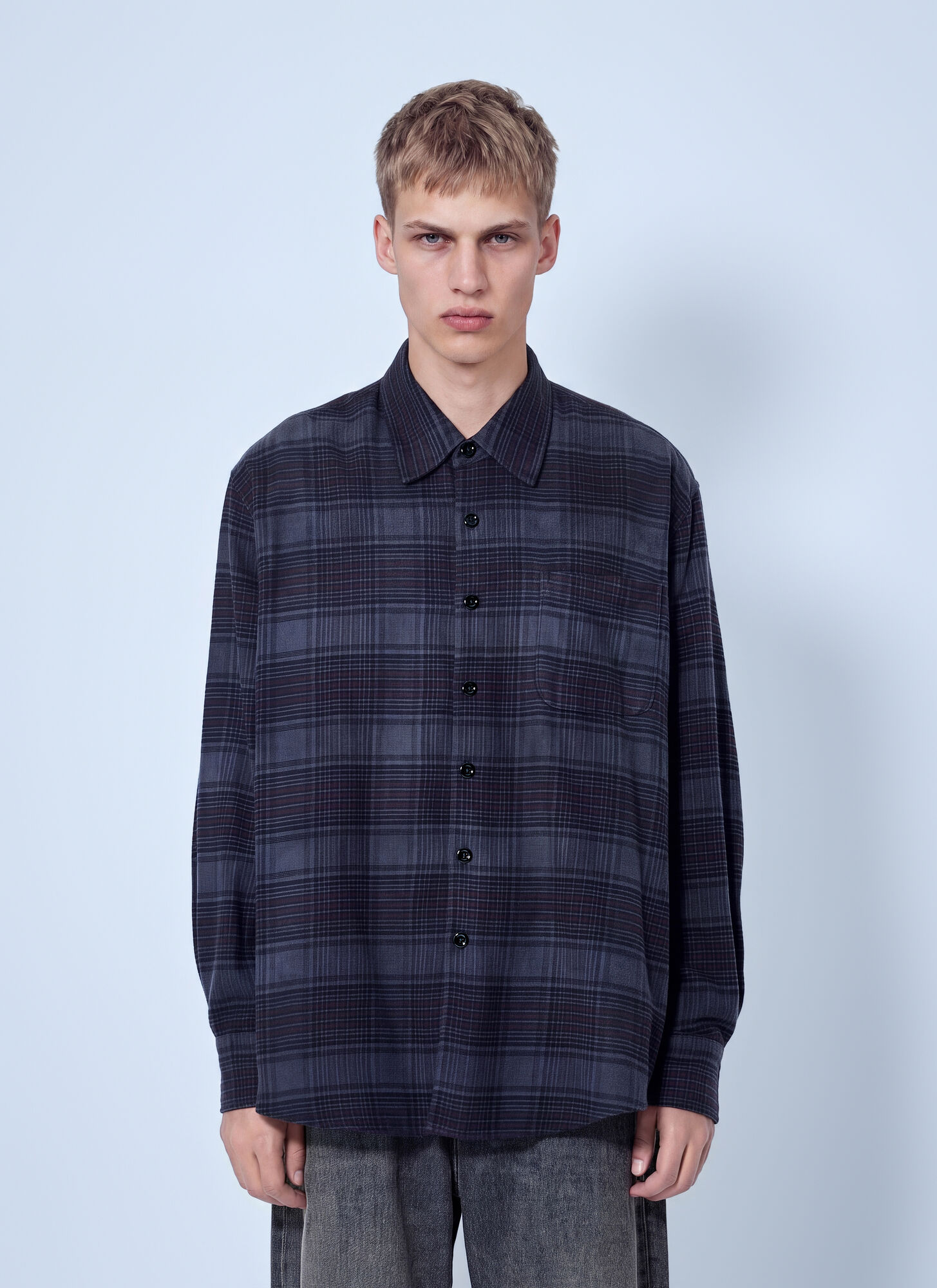 Our Legacy Men's Navy Above Shirt - Man Shirts Eu - 46