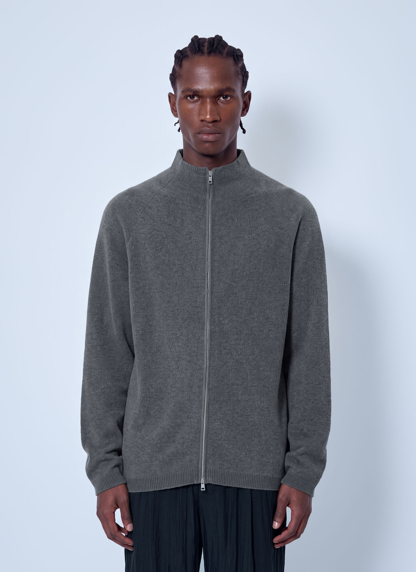 Our Legacy Men's Grey Line Zip Cardigan - Man Knitwear Eu - 54