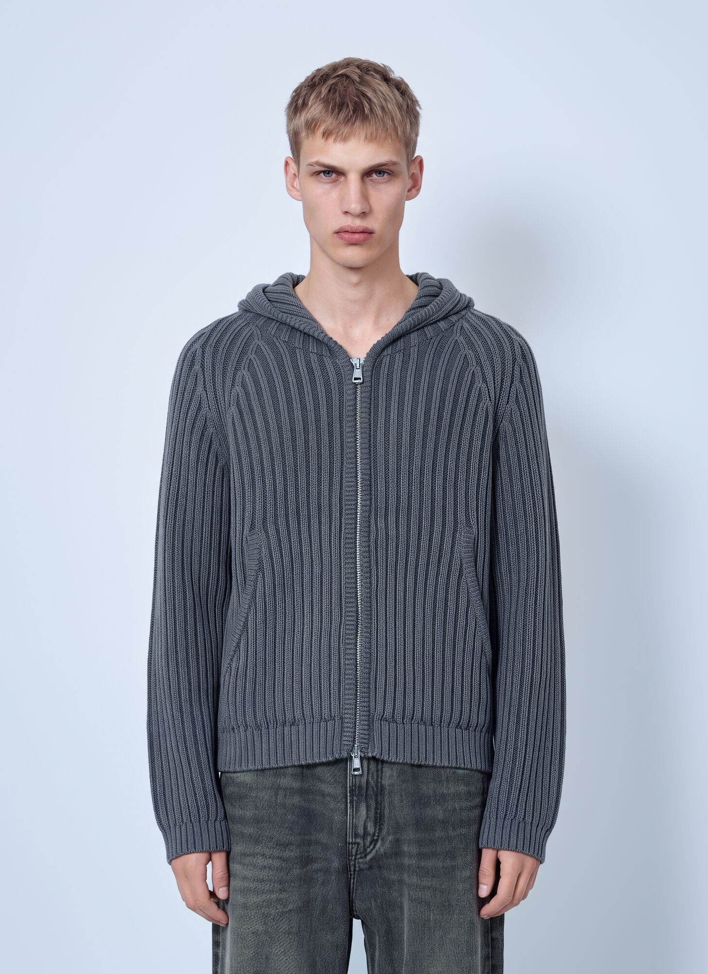 Our Legacy Men's Grey Level Hood - Man Knitwear Eu - 48 - Image 1