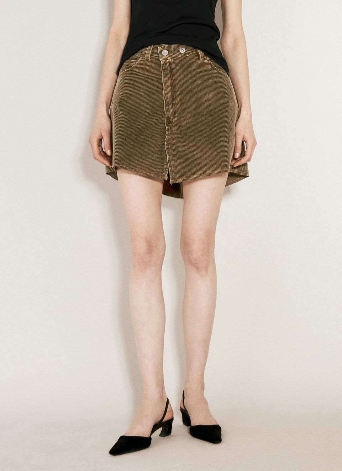 Shop Our Legacy Cover Mini Skirt In Brown