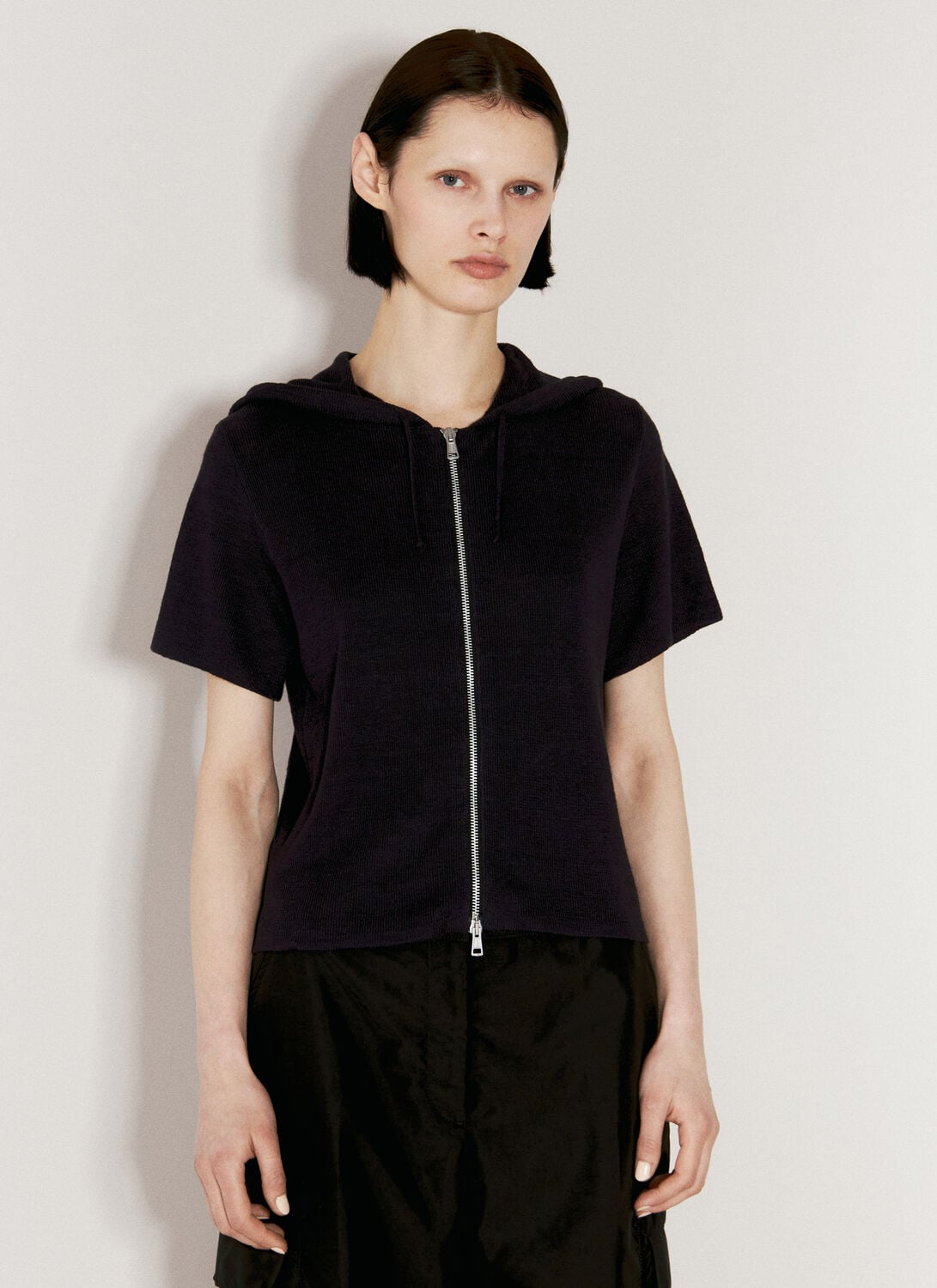 Our Legacy Zip-up Knit Sweater - Woman Tops Black Eu - 36
