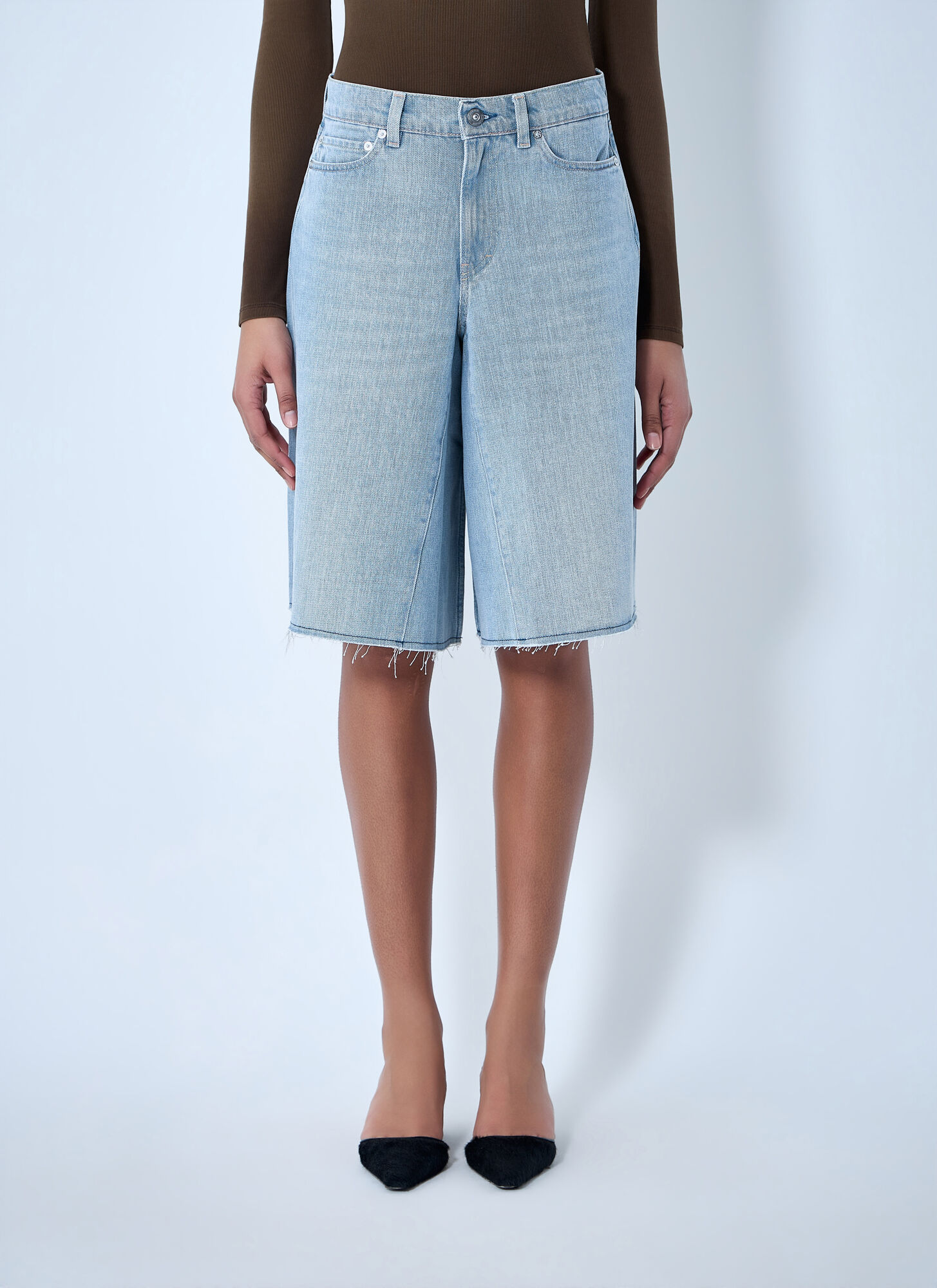 Our Legacy Women's Blue Midi Shorts - Woman Shorts Fr - 36