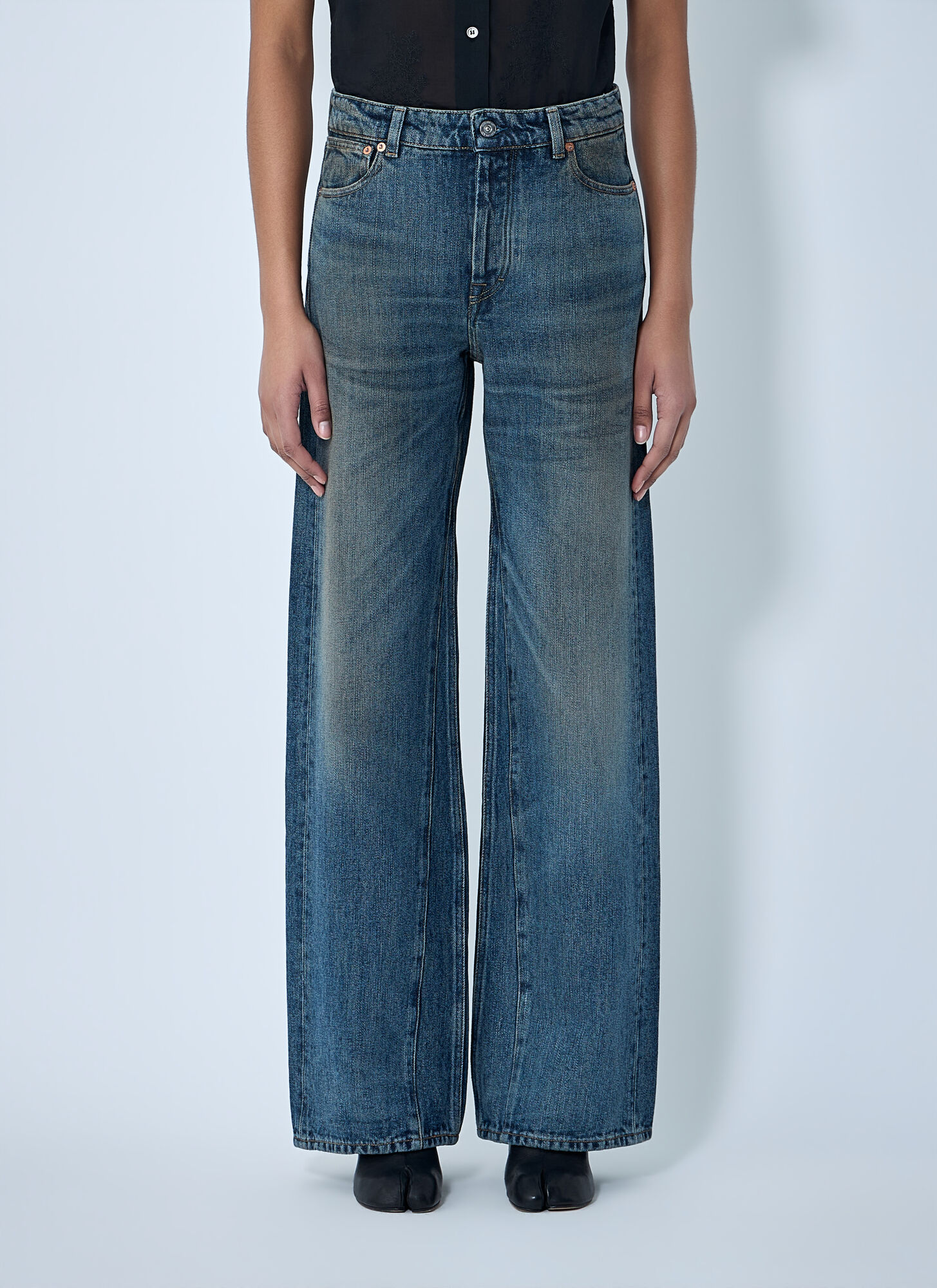 Our Legacy Women's Blue Treble Cut Jeans - Woman Jeans 26