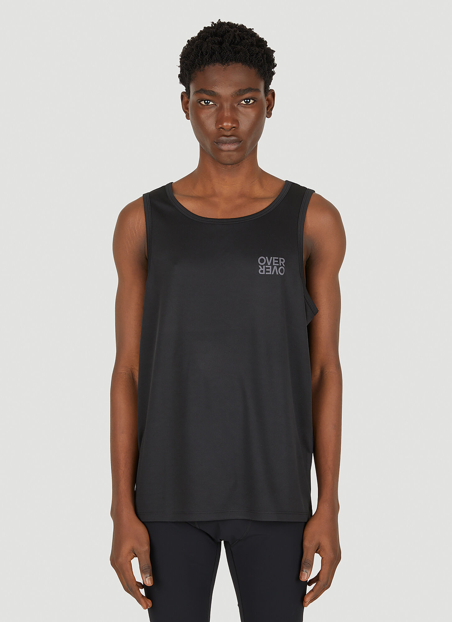 Over Over Over Logo Print Tank Top - Man Tops Black S