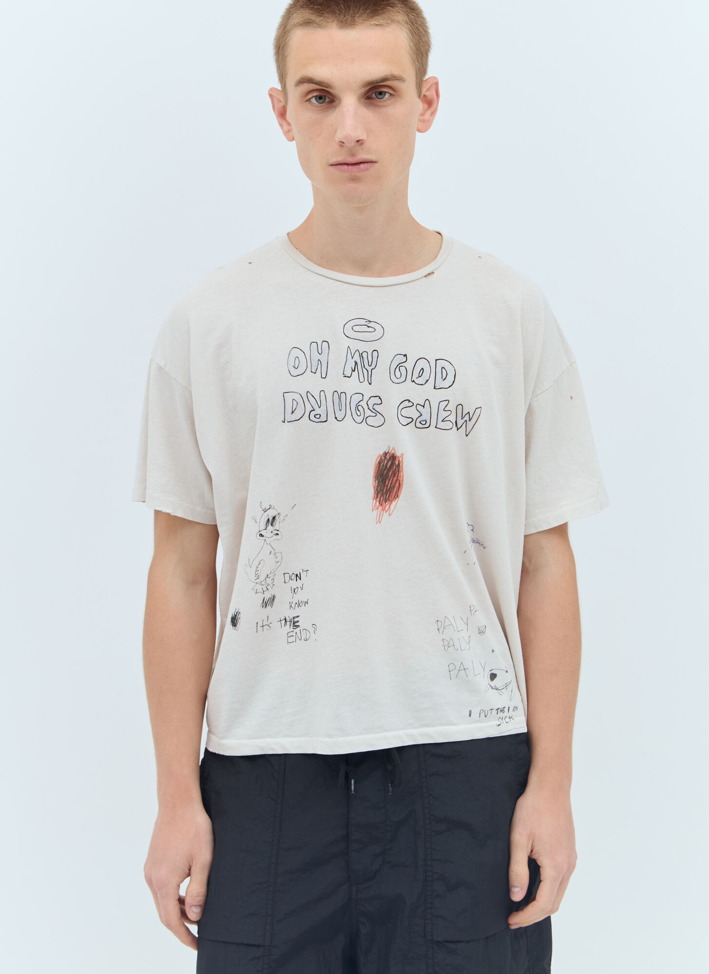 Shop Paly Drugs Crew T-shirt In Off White